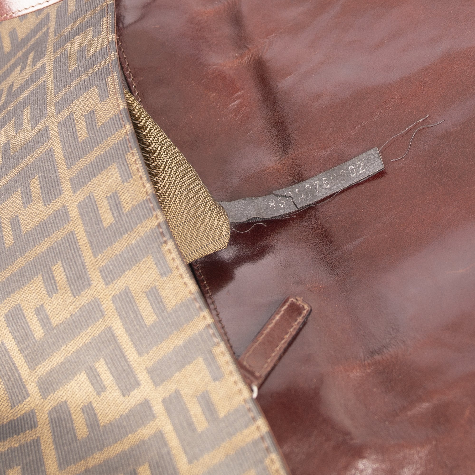 Fendi Leather-Trimmed Zucca Shoulder Bag