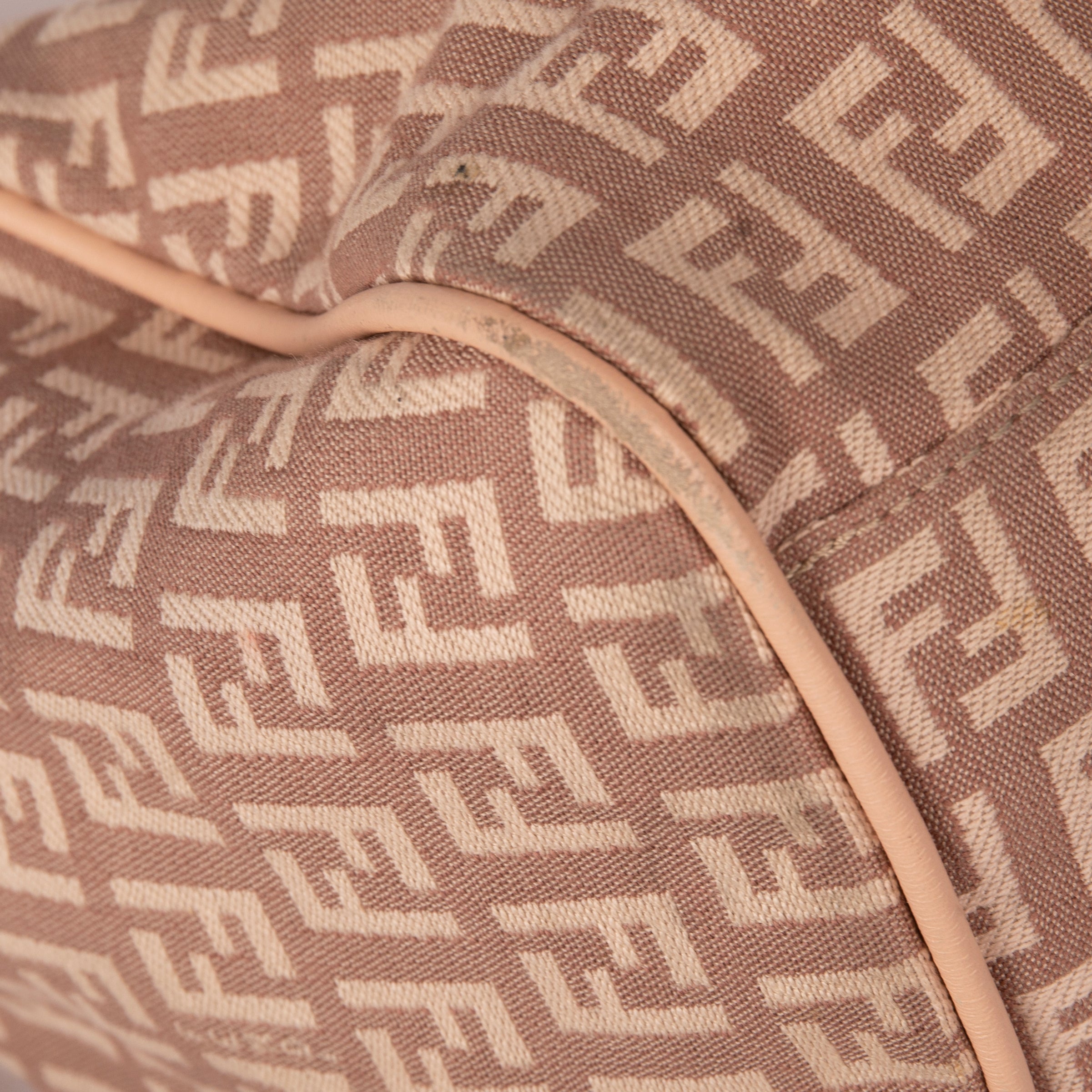 Fendi Leather-Trimmed Zucchino Shoulder Bag