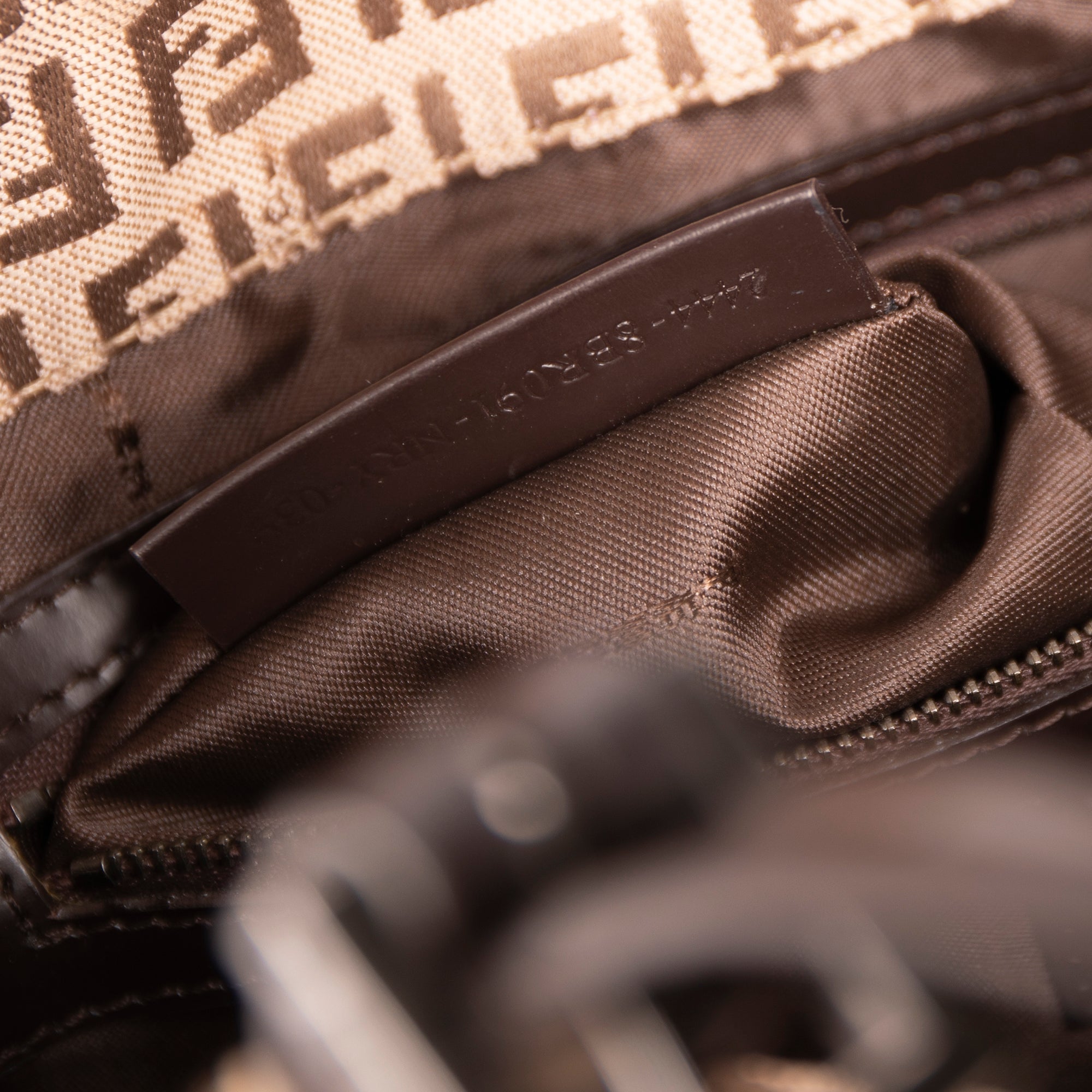 Fendi Leather-Trimmed Zucchino Tote