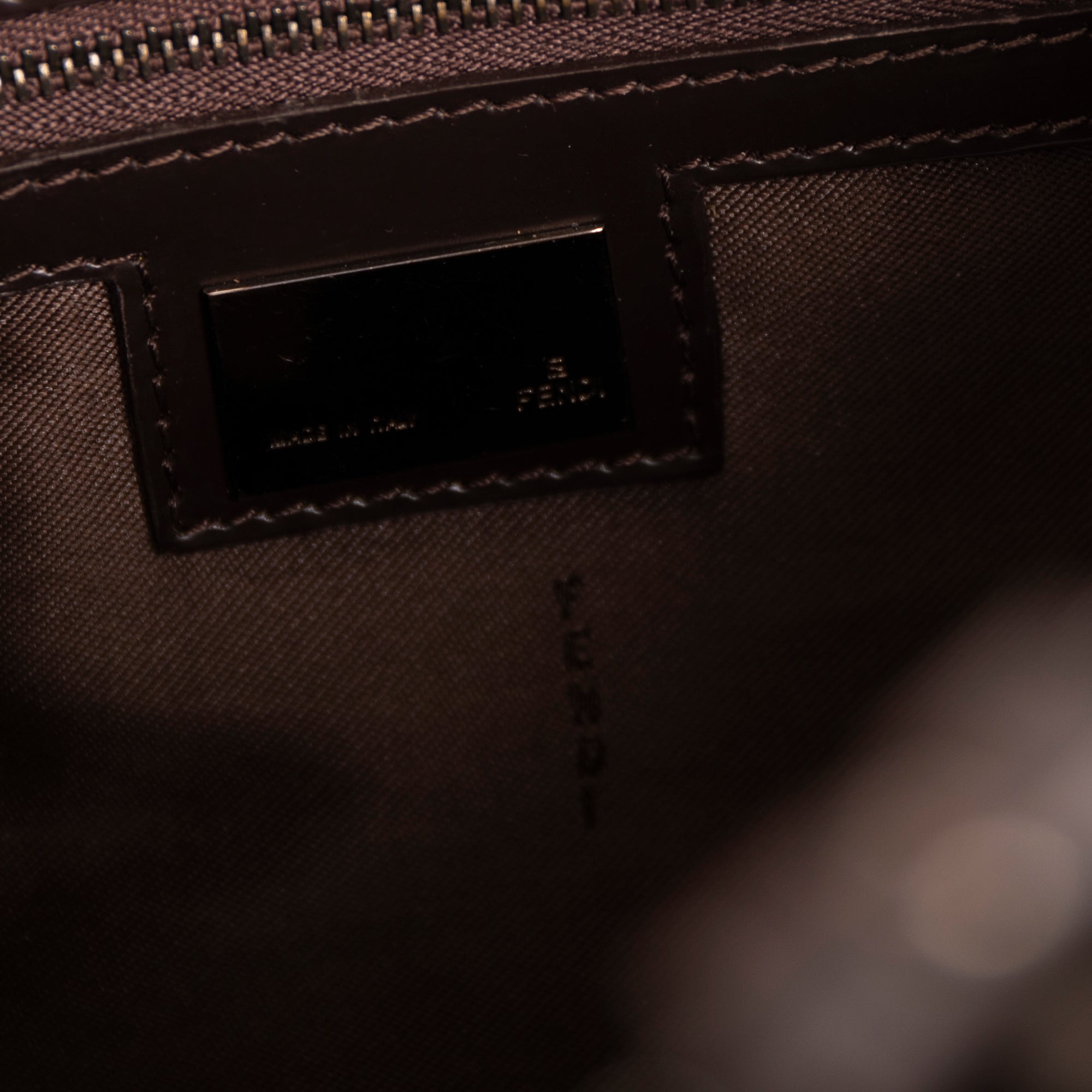 Fendi Leather-Trimmed Zucchino Tote