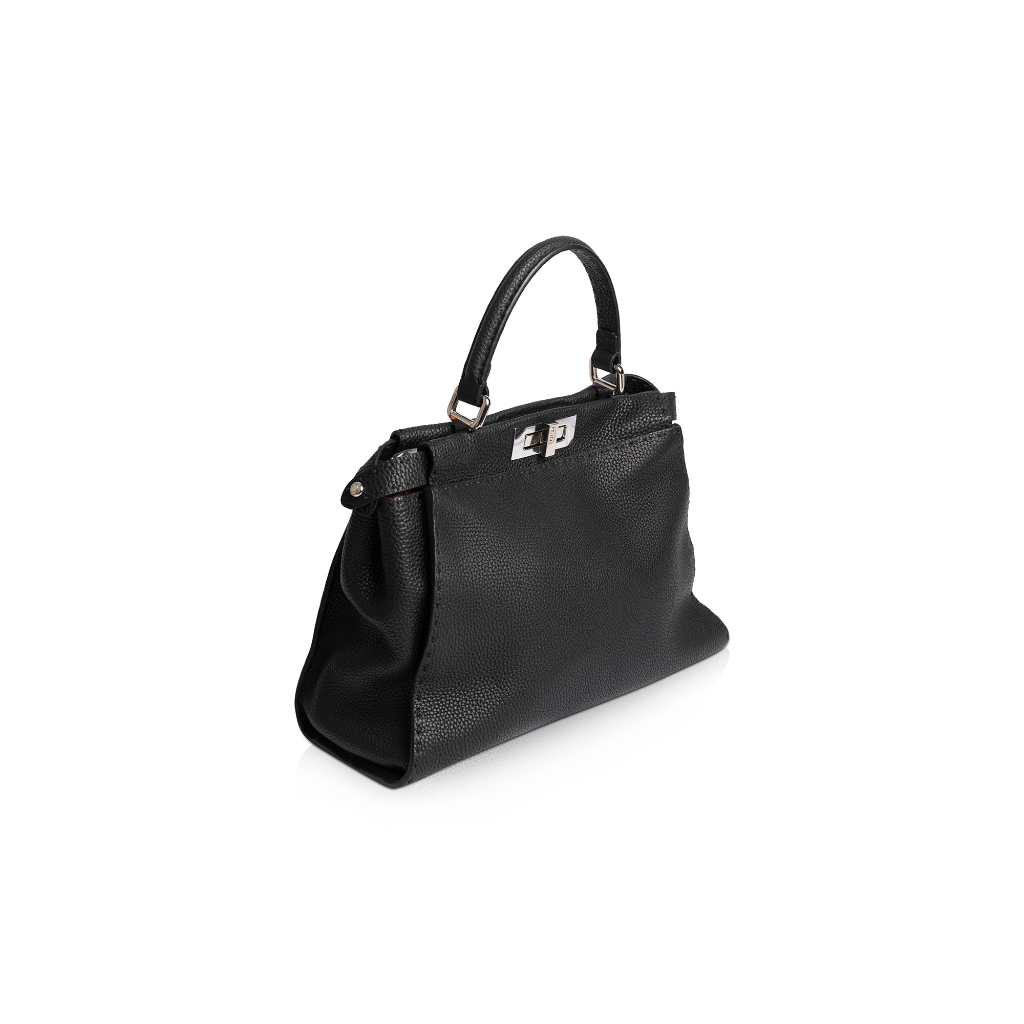 Fendi Medium Selleria Peekaboo Bag w/ FF Logo Shoulder Strap