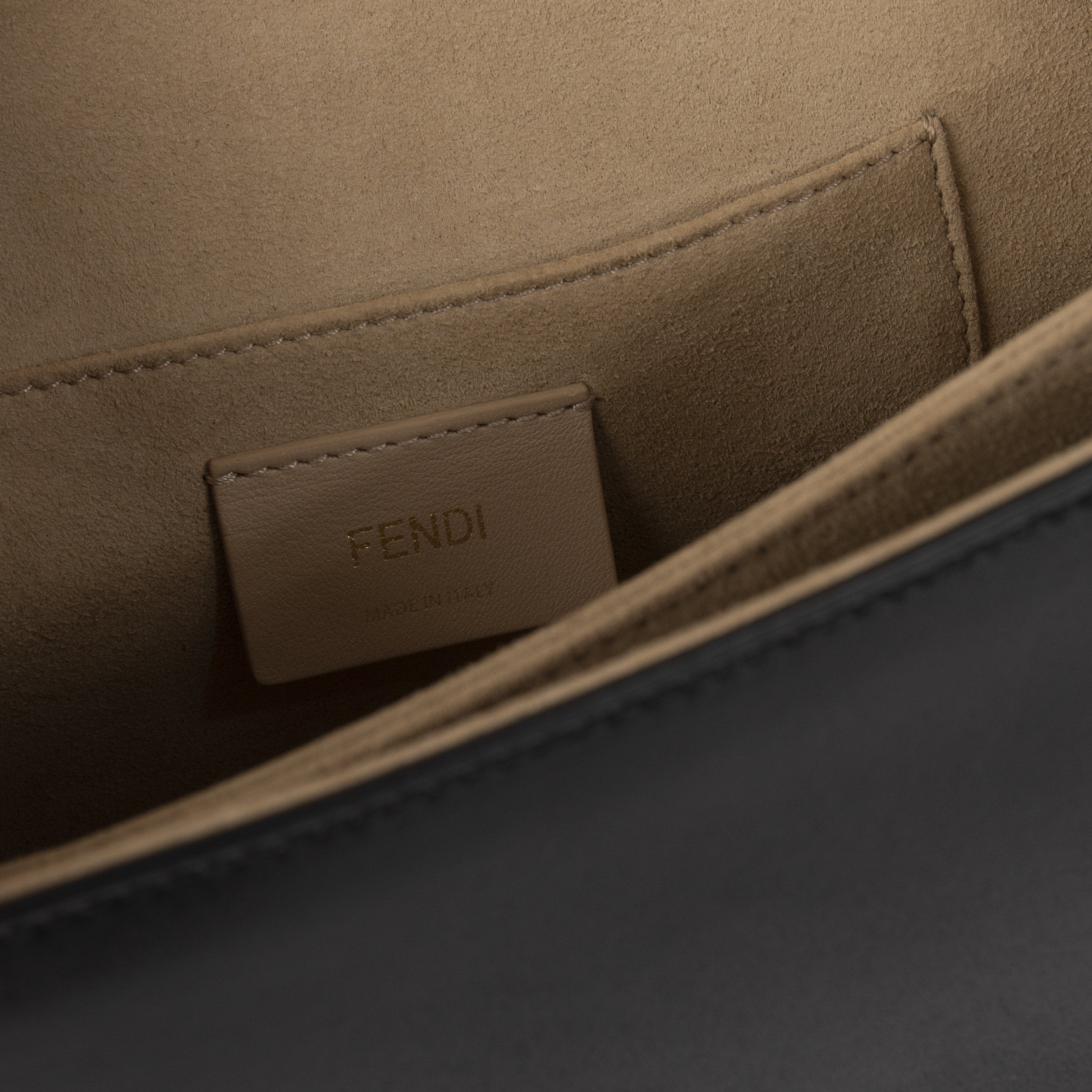 Fendi Medium Zucca Leather Kan I Liberty Shoulder Bag