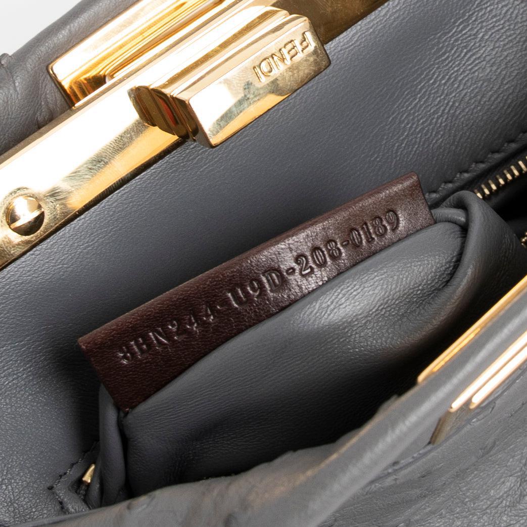 Fendi Mini Ostrich Peekaboo Isseu Bag