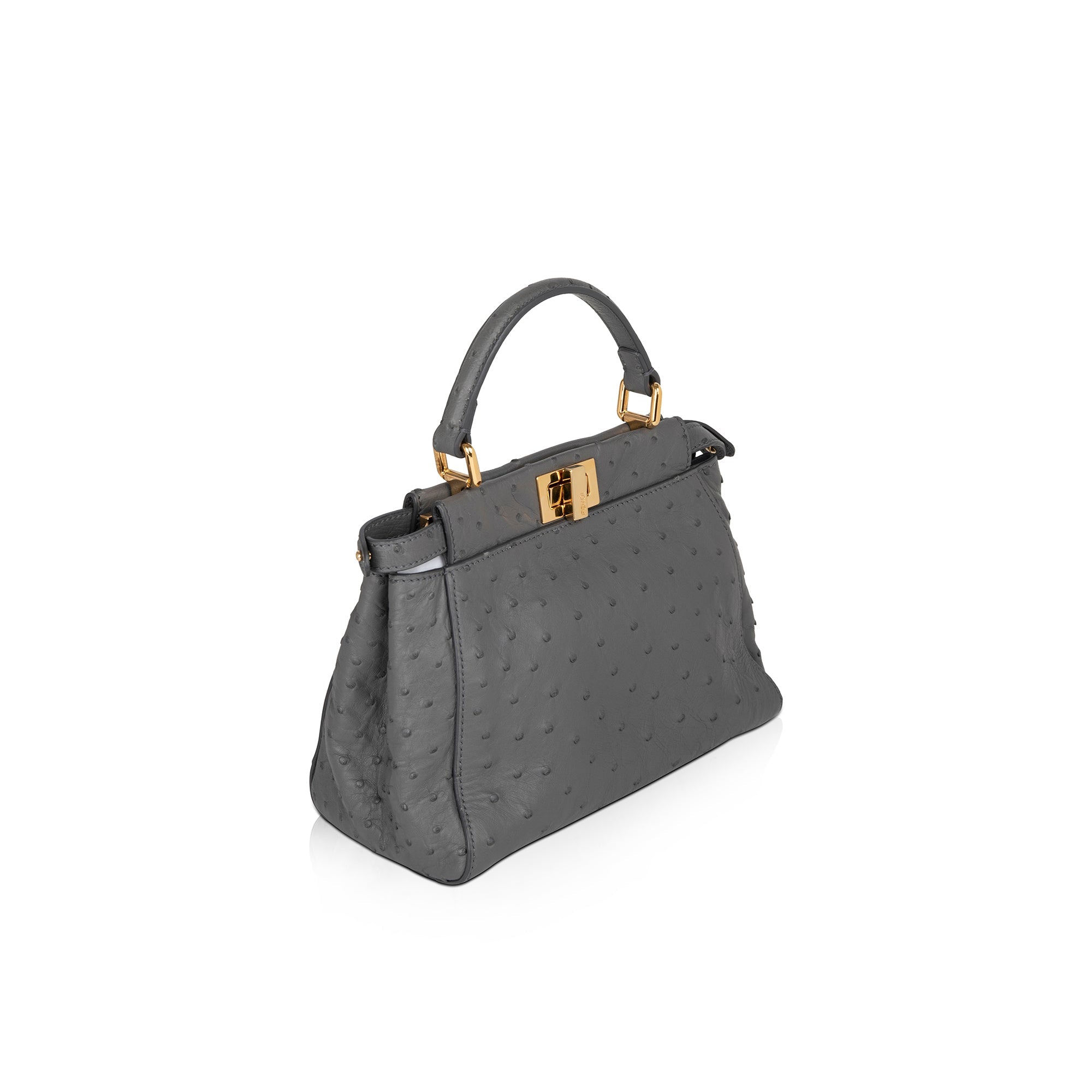 Fendi Mini Ostrich Peekaboo Isseu Bag