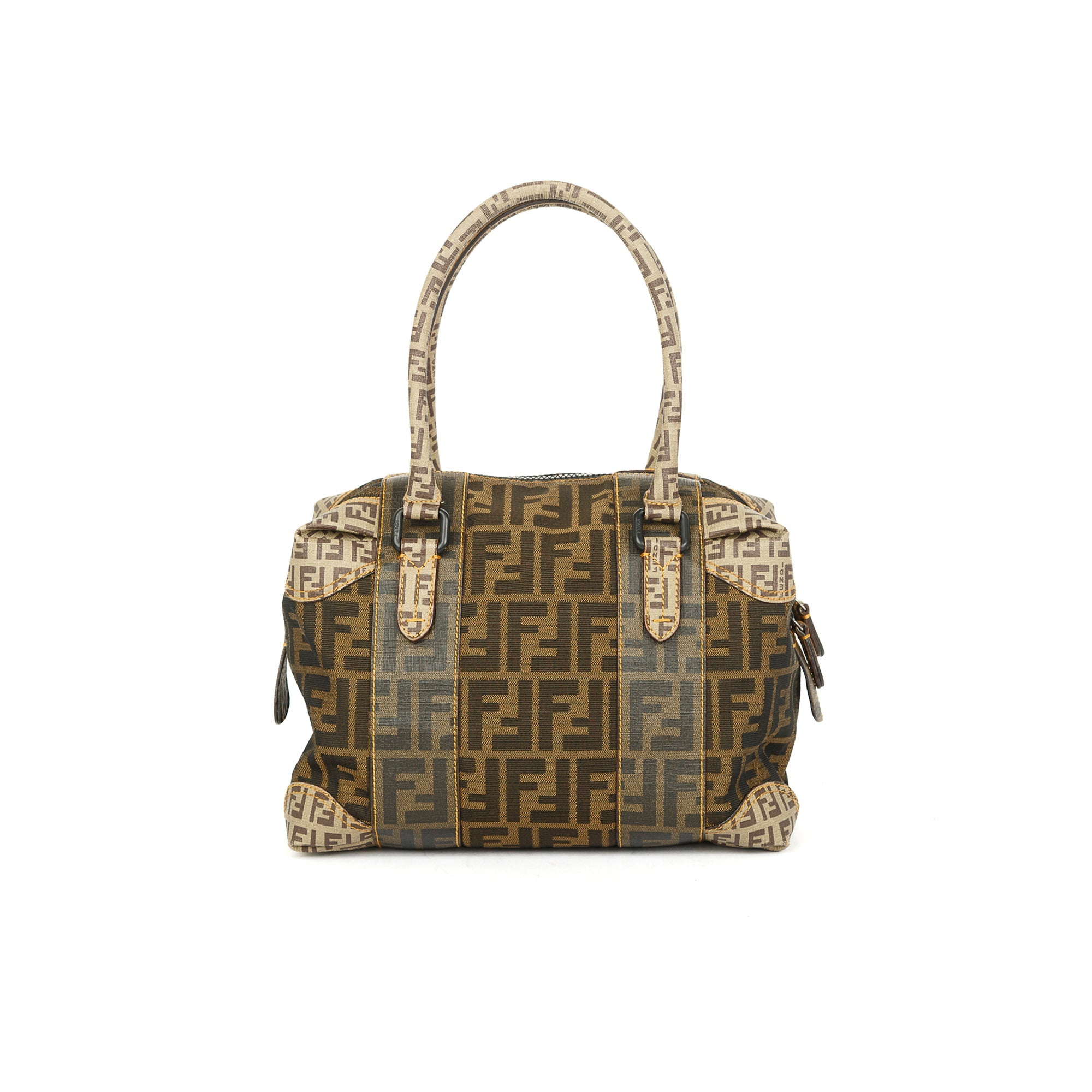 Fendi Mixed Media Boston Bag