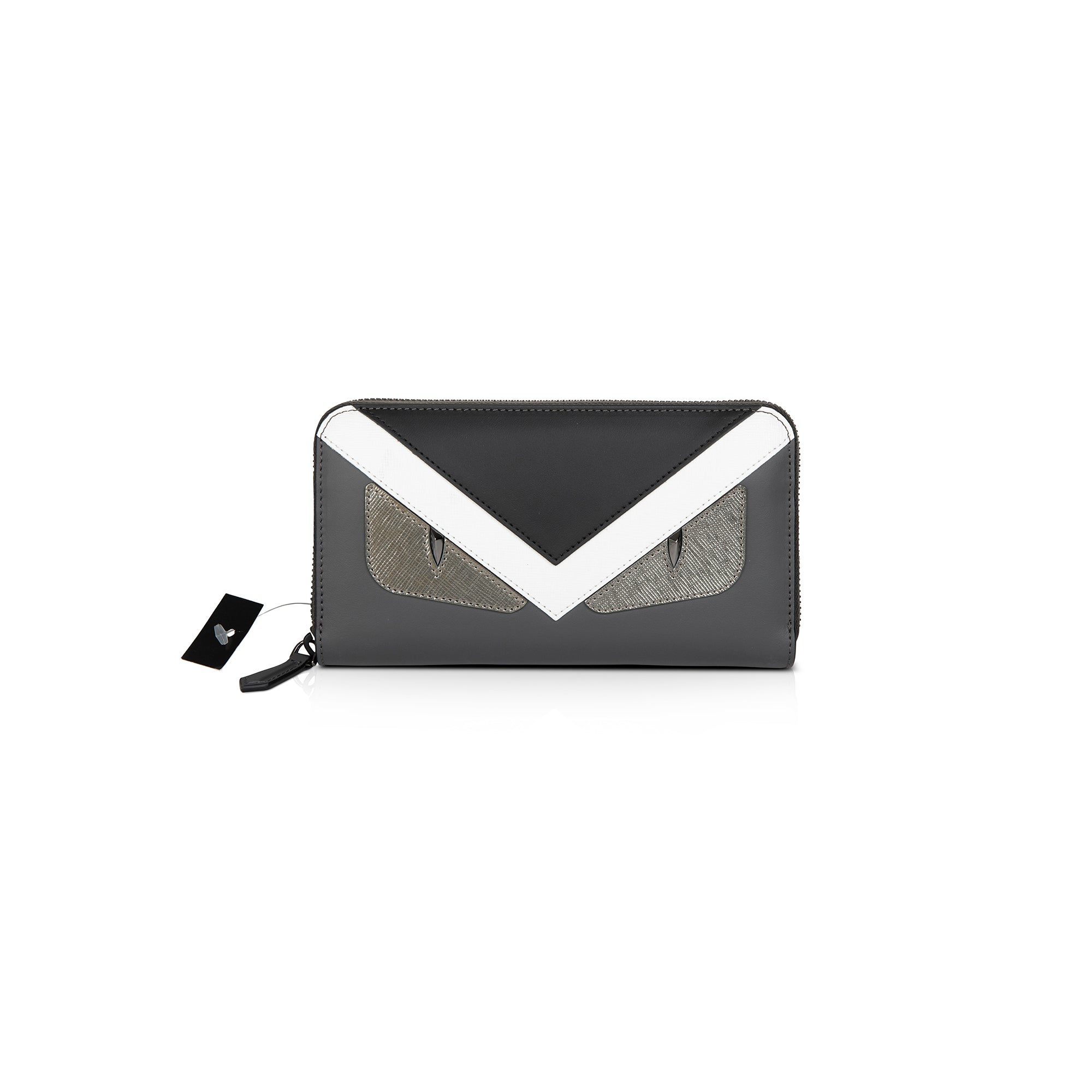 Fendi Monster Motif Leather Continental Wallet w/ Box