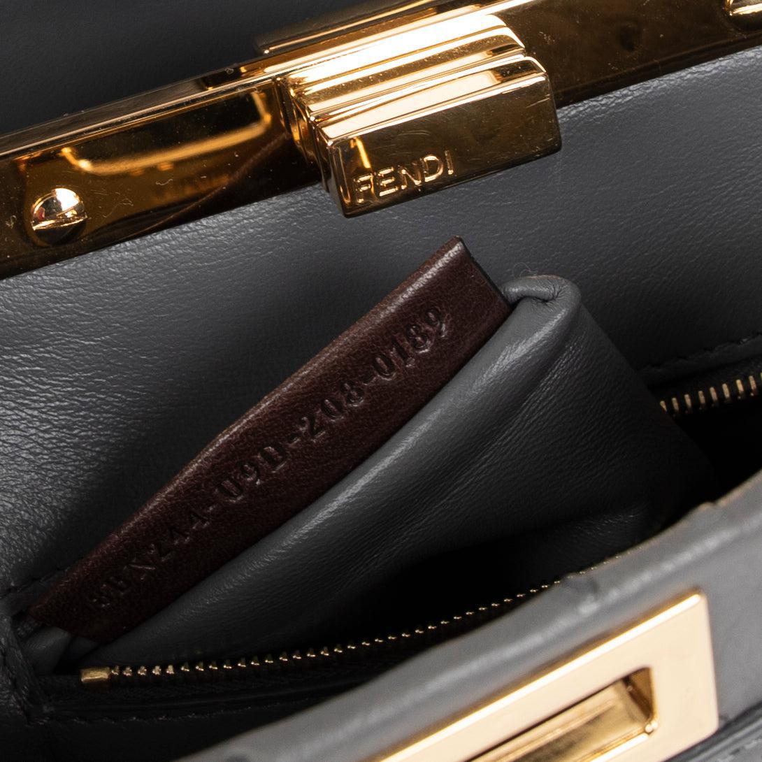 Fendi Ostrich Mini Peekaboo Isseu Bag