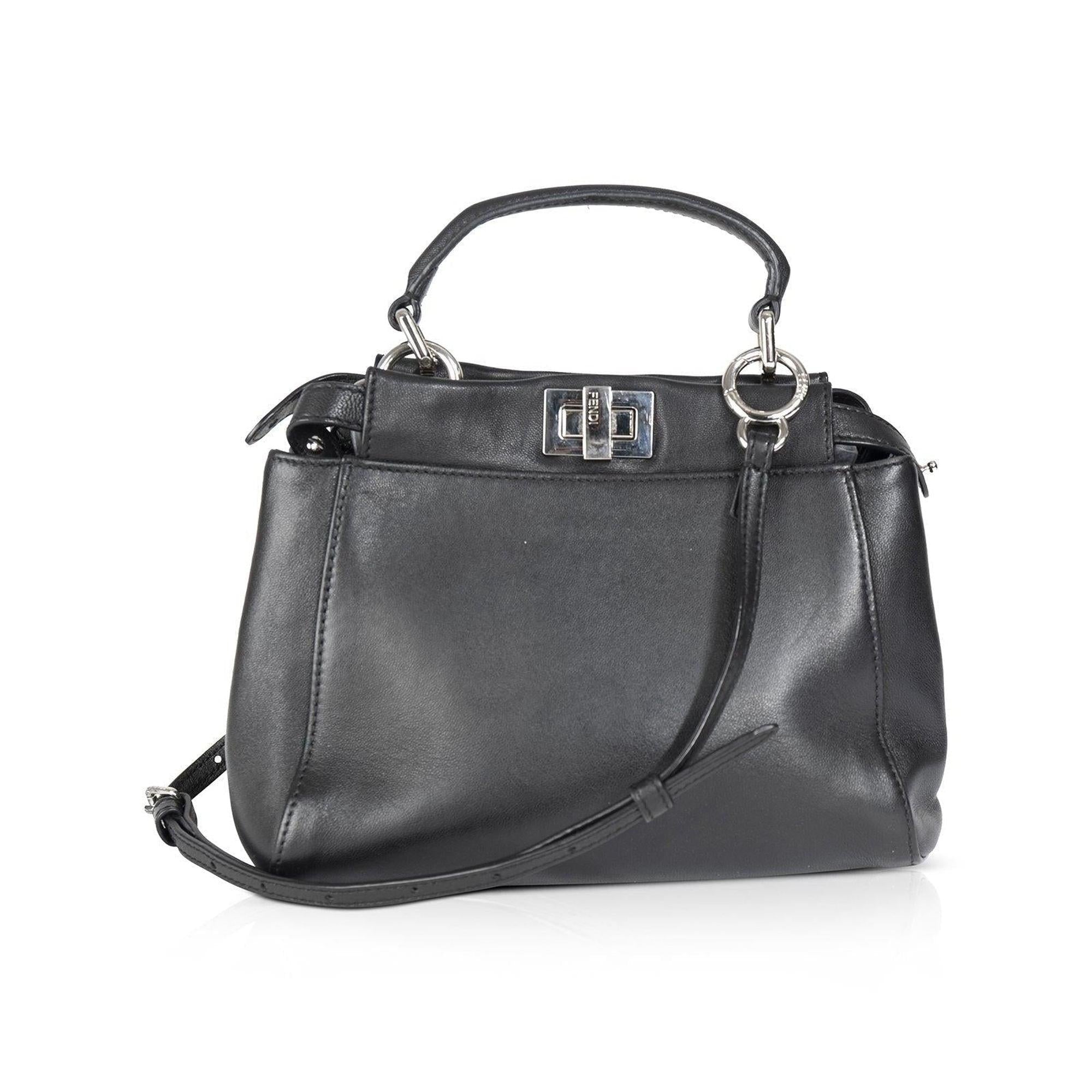 Fendi Peekaboo Mini Monster Eyes Satchel Bag