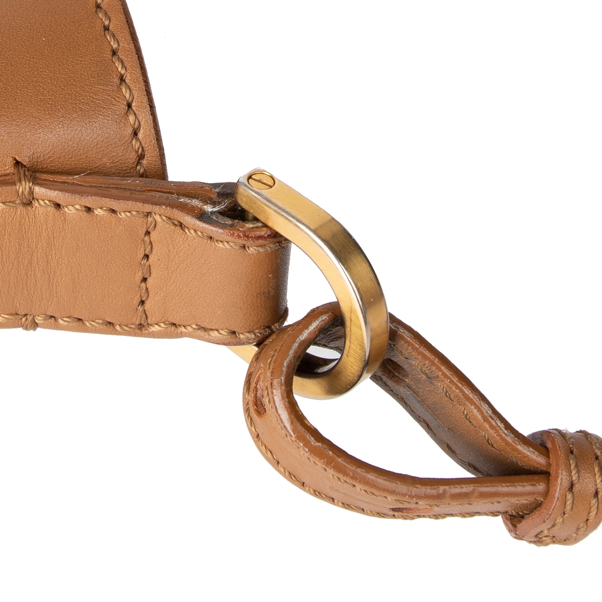 Fendi Pequin Stripe Canvas & Leather Tote