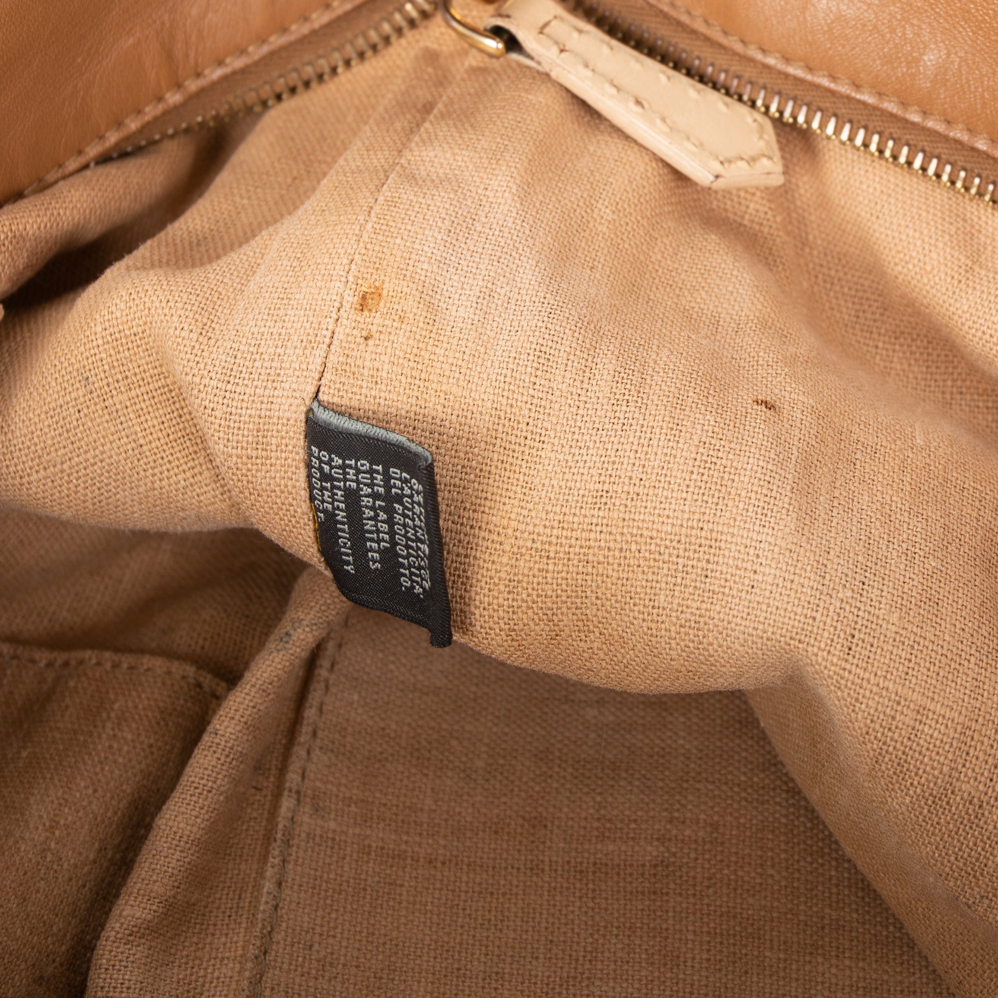 Fendi Pequin Stripe Canvas & Leather Tote