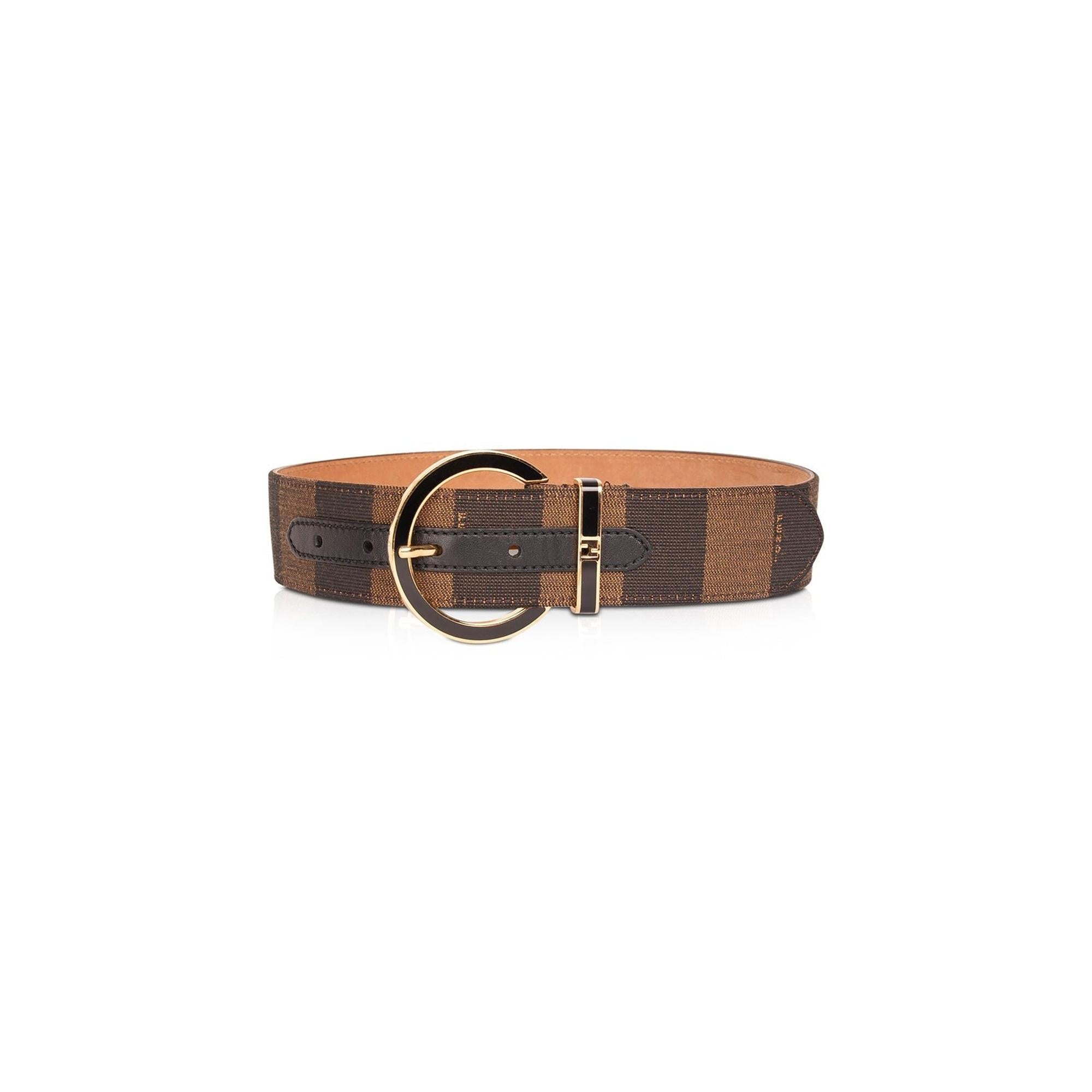 Fendi Pequin Striped Belt