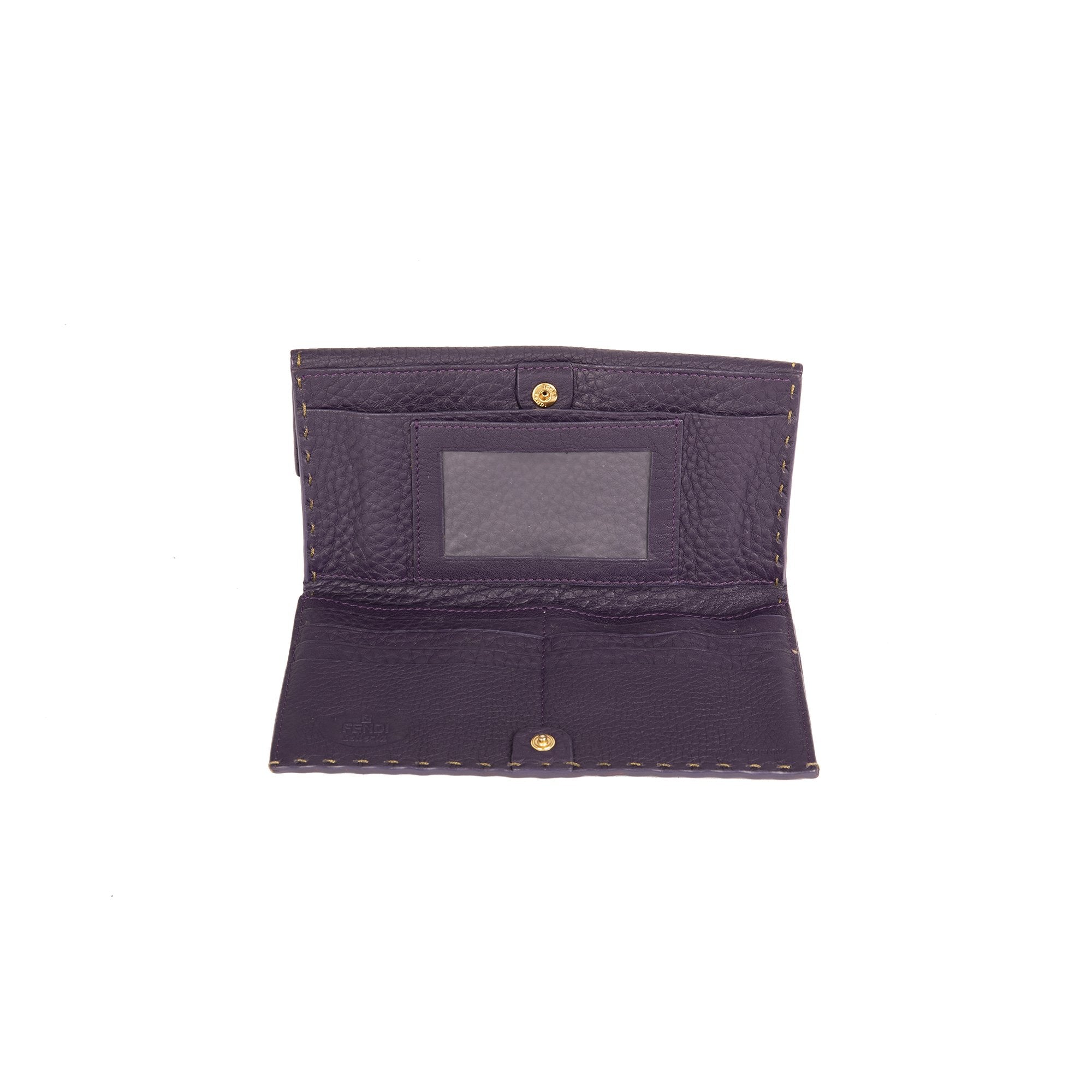 Fendi Selleria Continental Leather Wallet