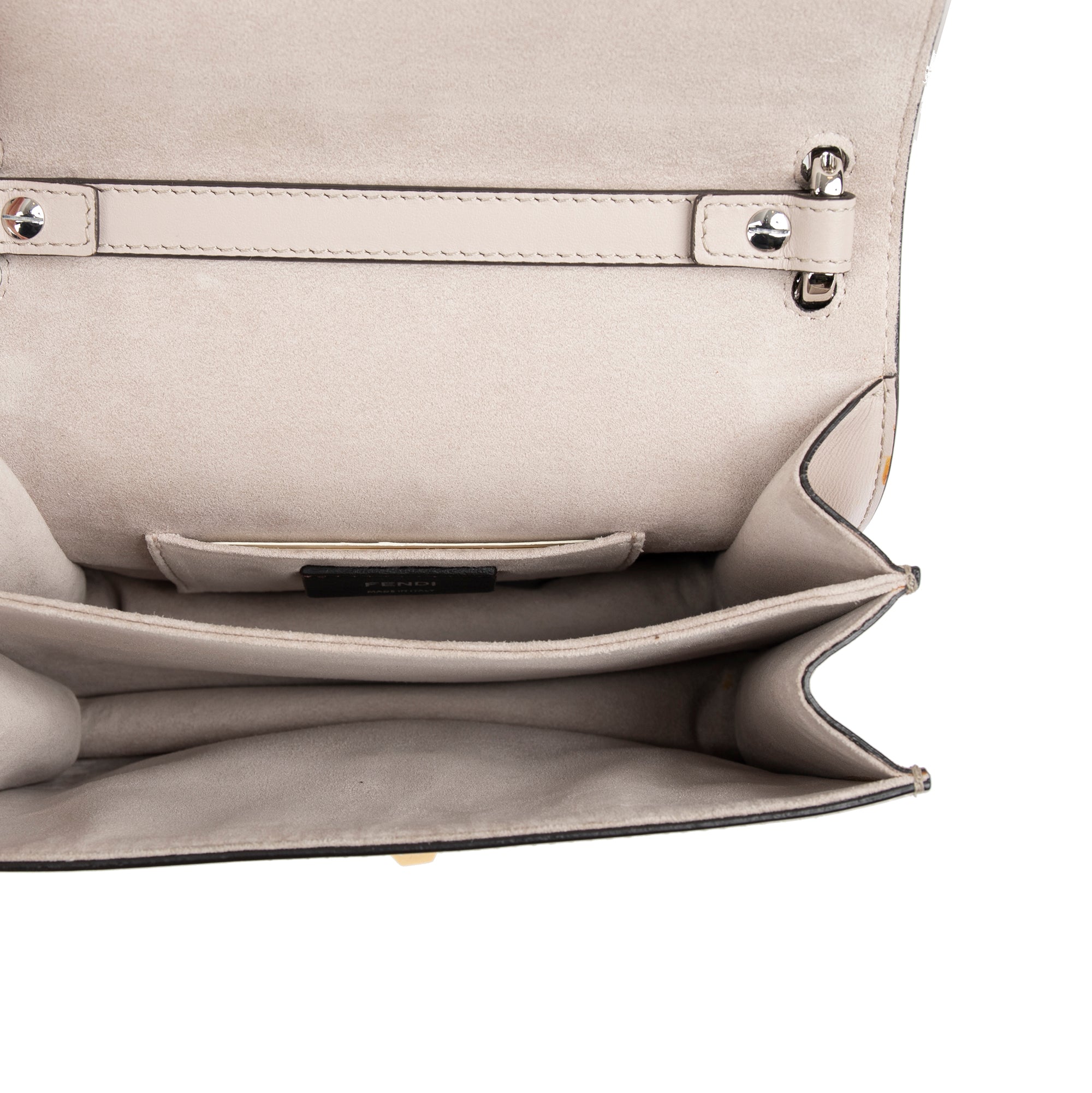 Fendi Small Kan I Leather Chain Shoulder Bag