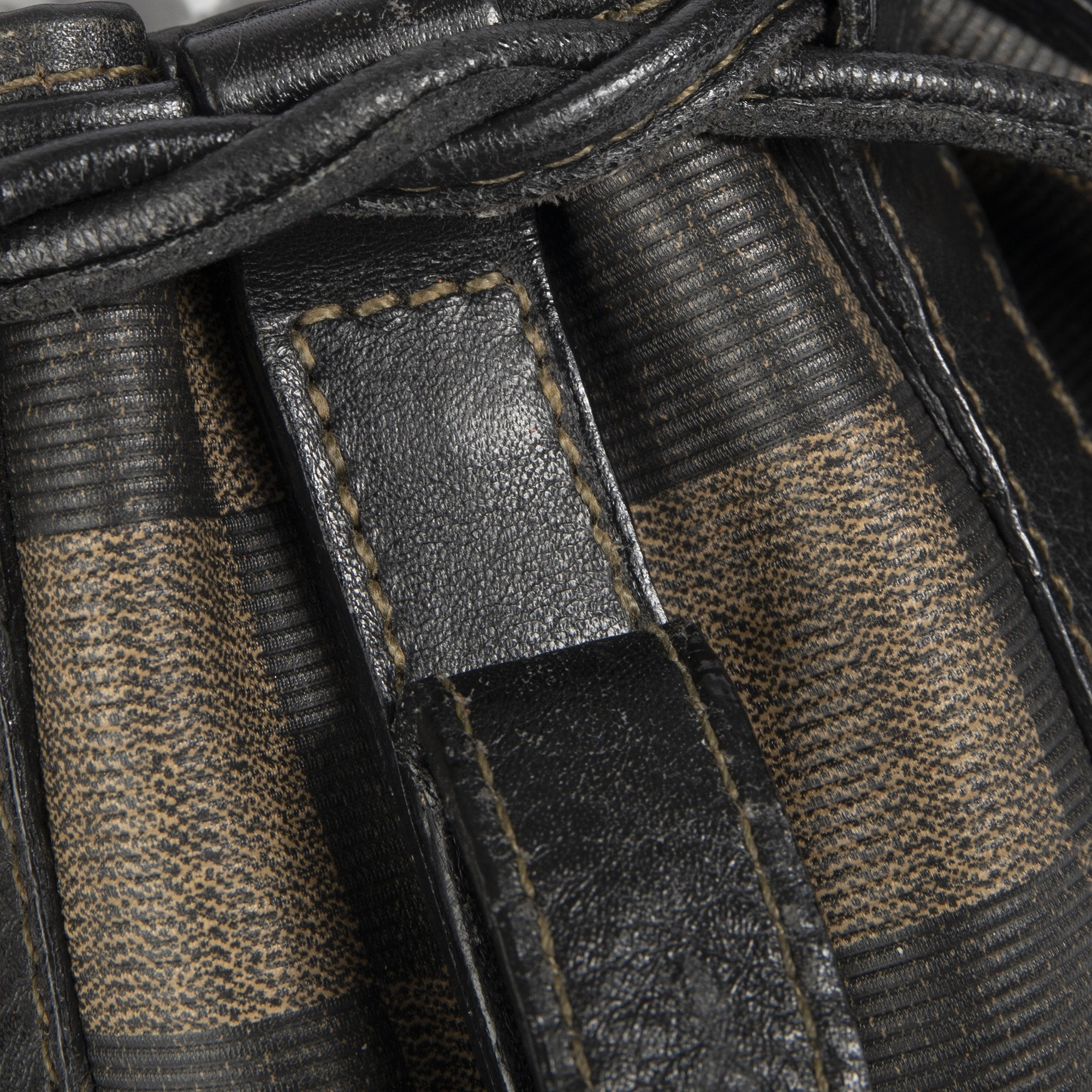 Fendi Vintage Checkered Bucket Bag