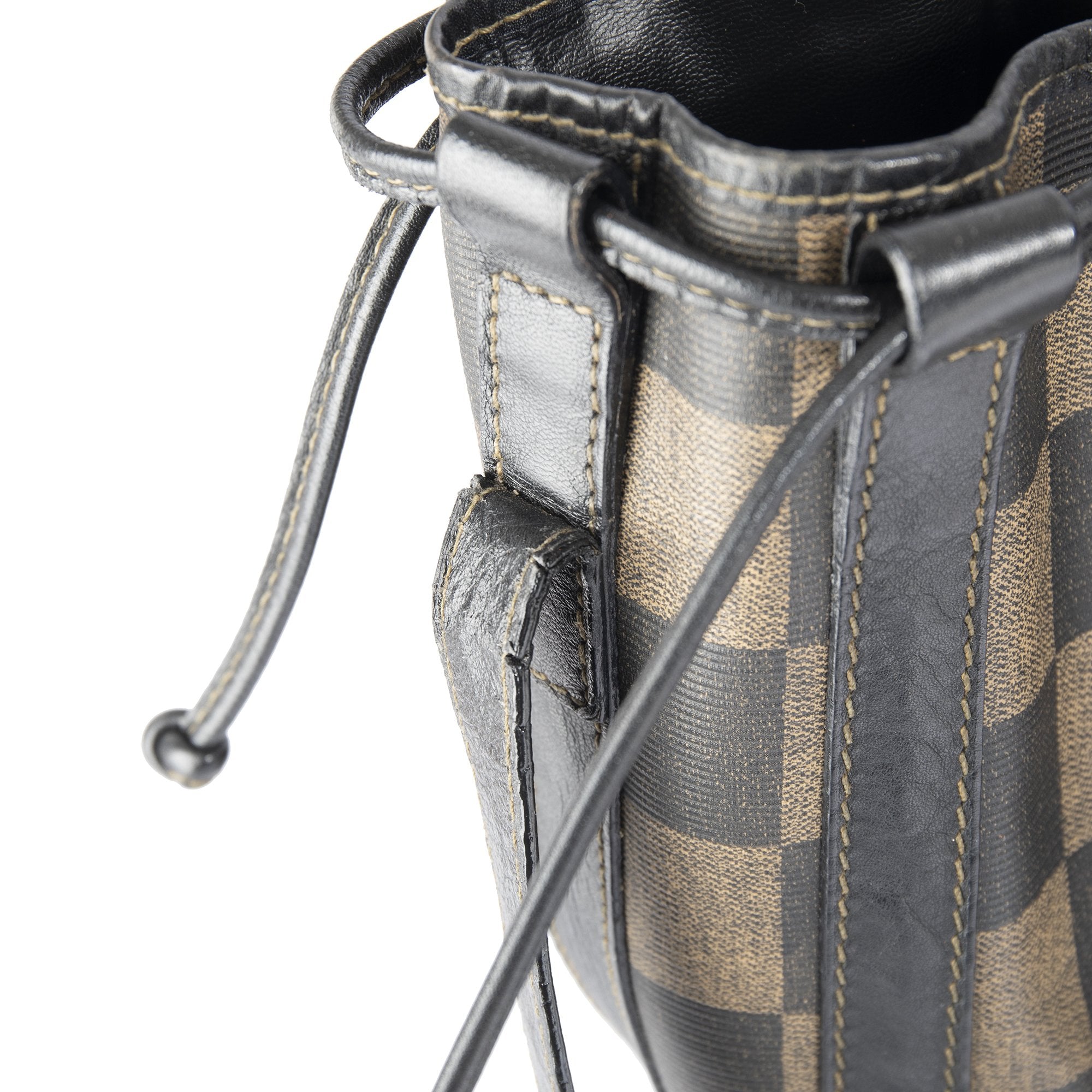 Fendi Vintage Checkered Bucket Bag