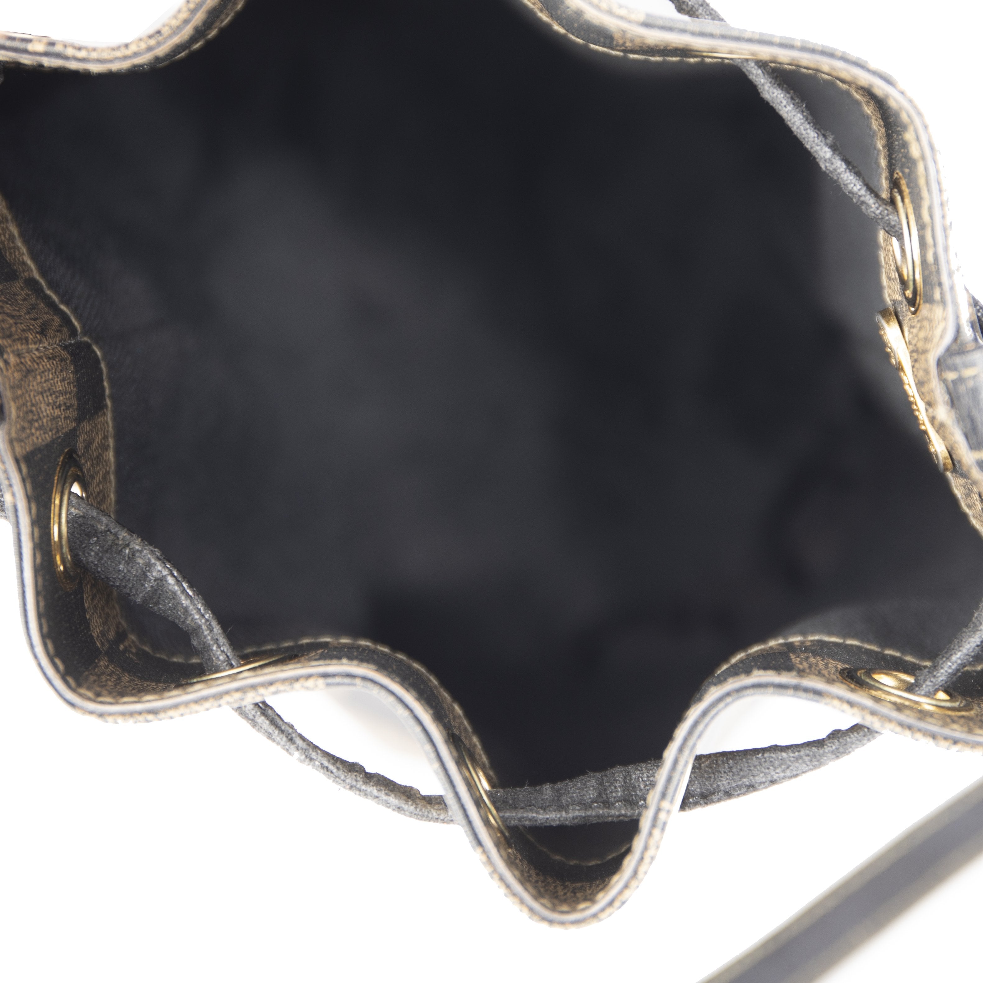 Fendi Vintage Checkered Bucket Bag