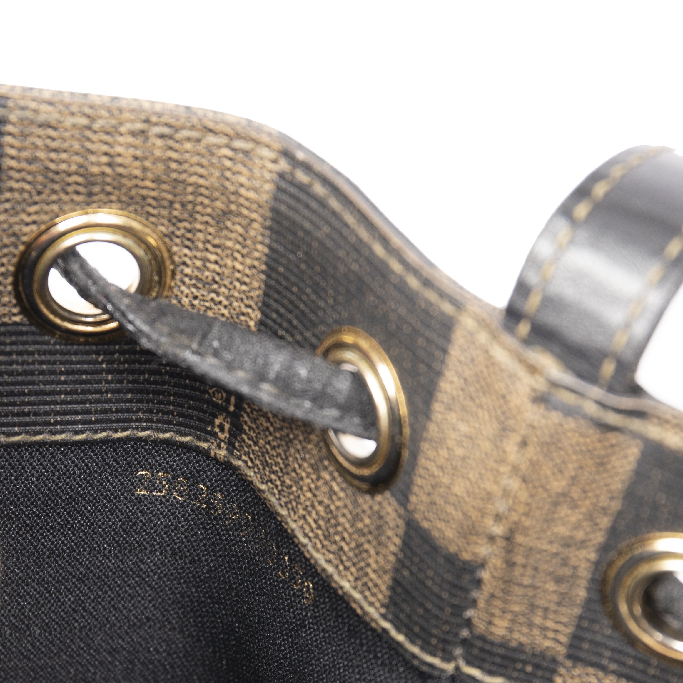 Fendi Vintage Checkered Bucket Bag