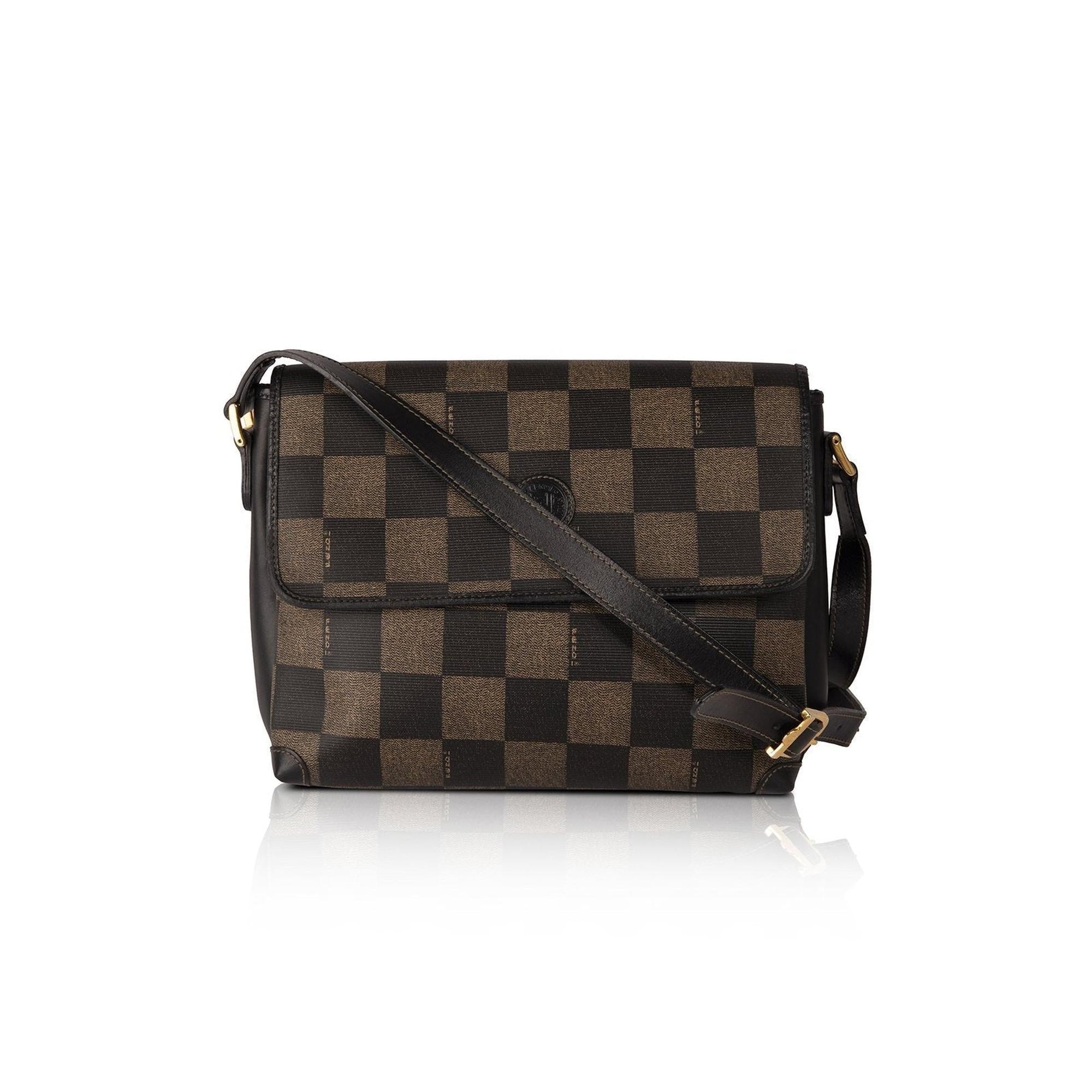 Fendi Vintage Checkered Crossbody Bag