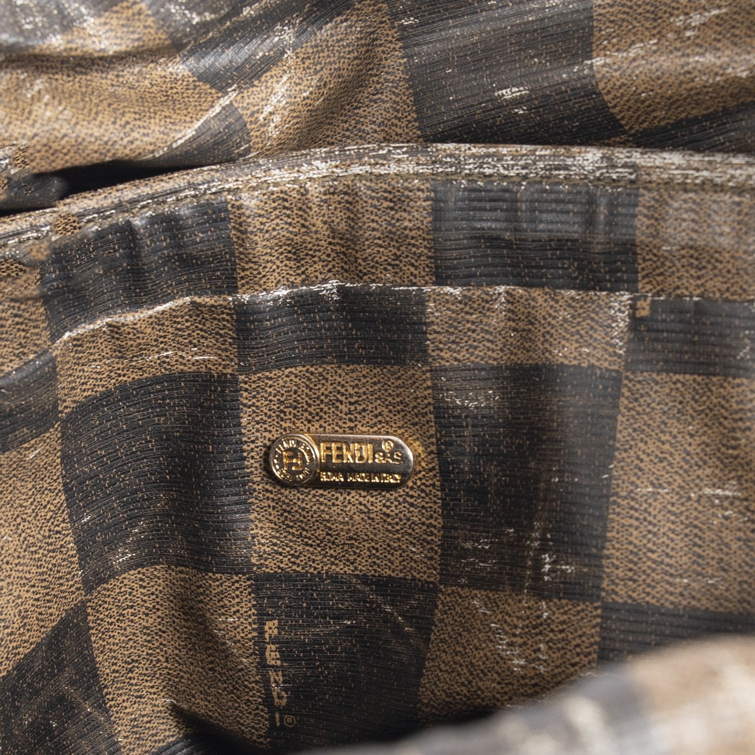 Fendi Vintage Pequin Bucket Bag