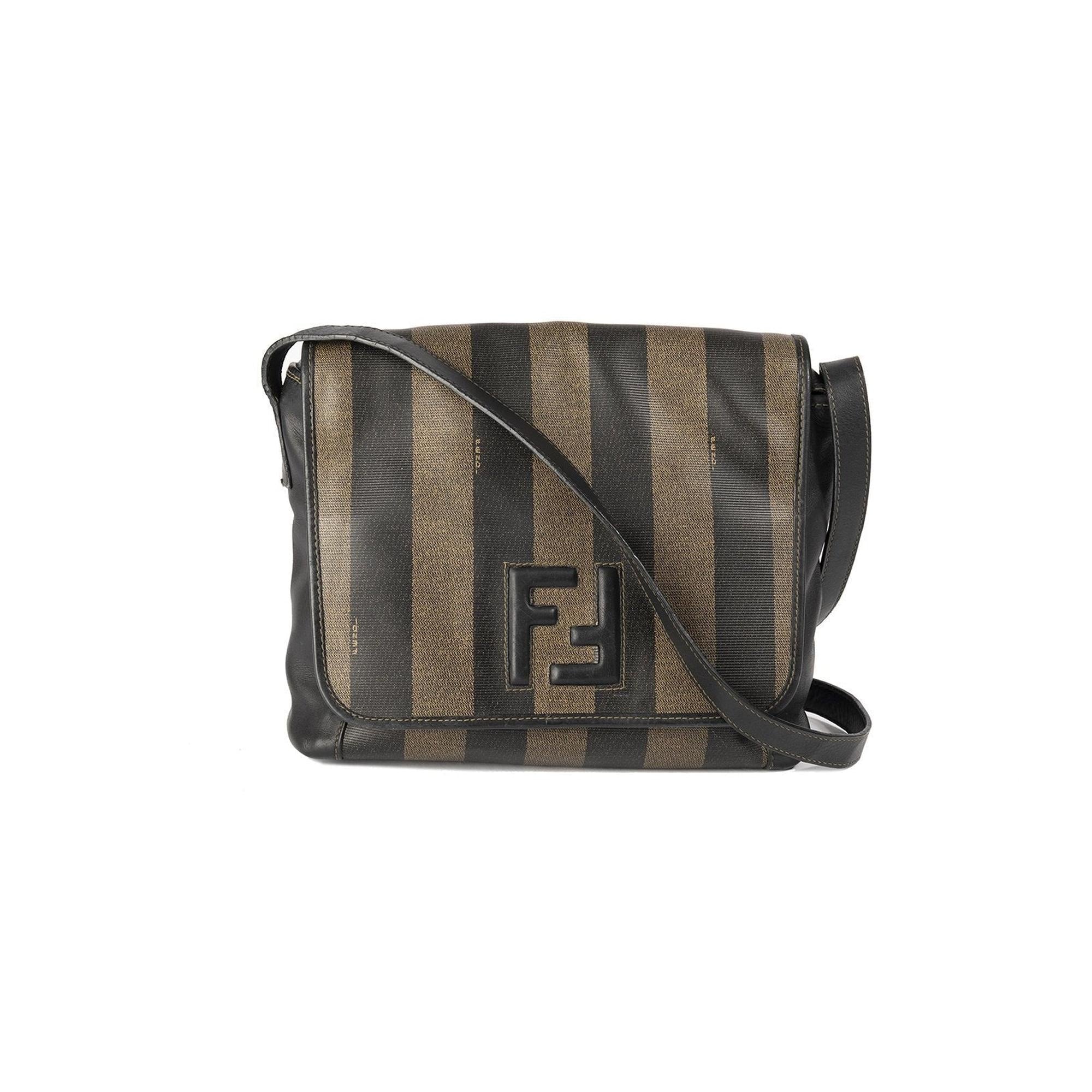 Fendi Vintage Pequin Crossbody Bag