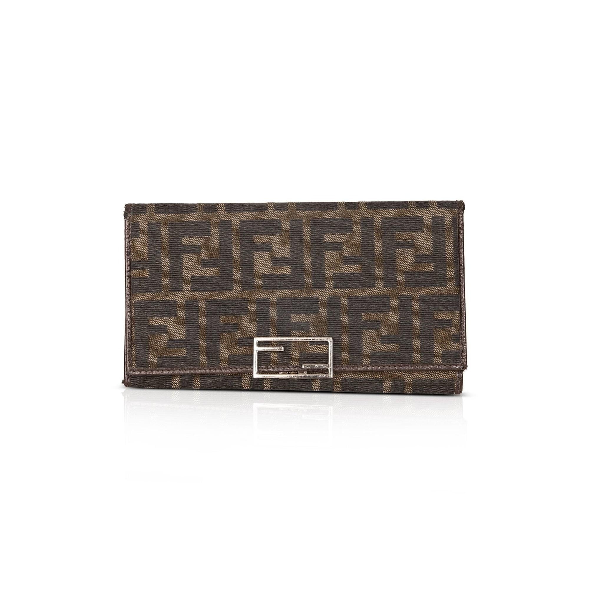 Fendi Vintage Zucca FF Logo Continental Wallet