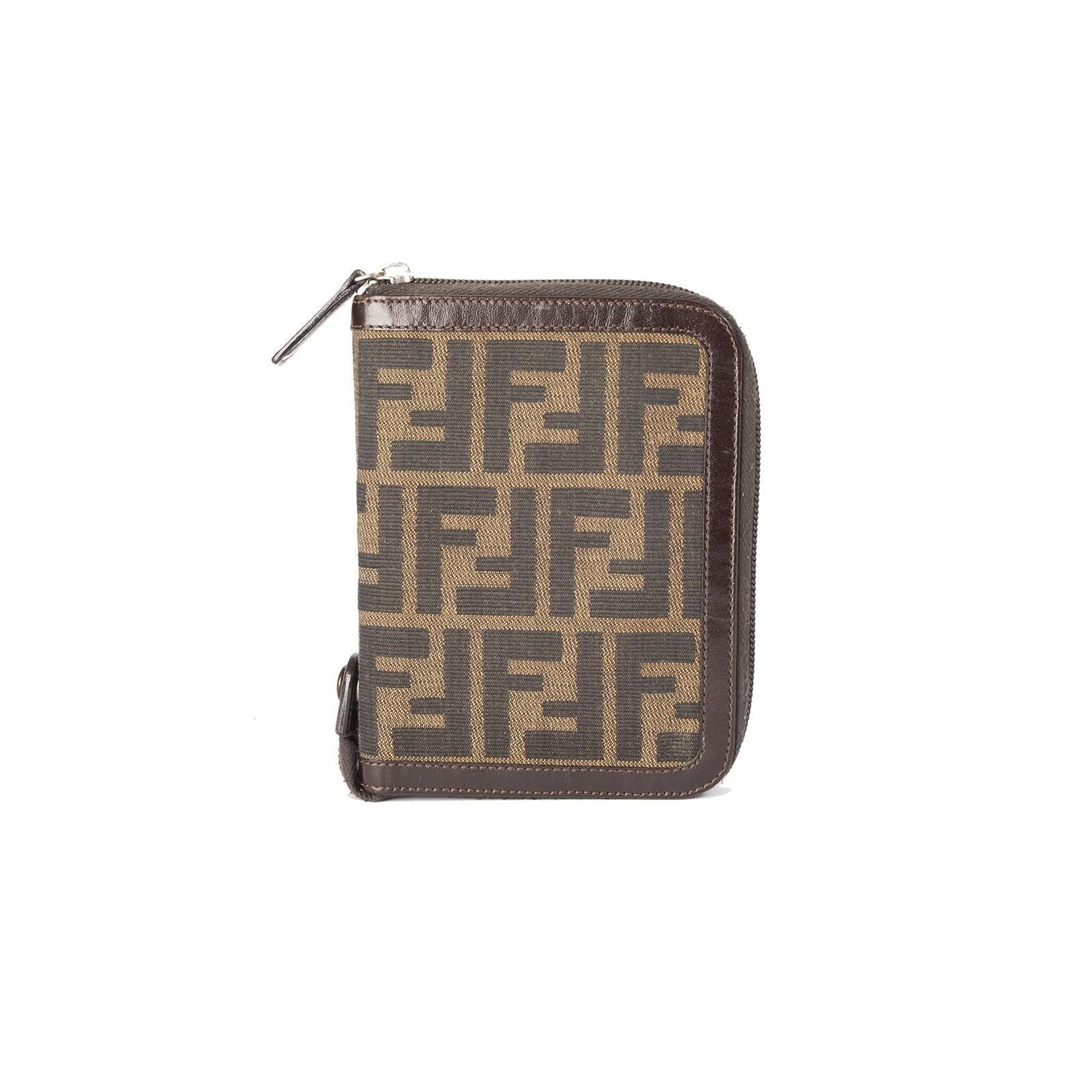 Fendi Zucca Zip Agenda w/ Box
