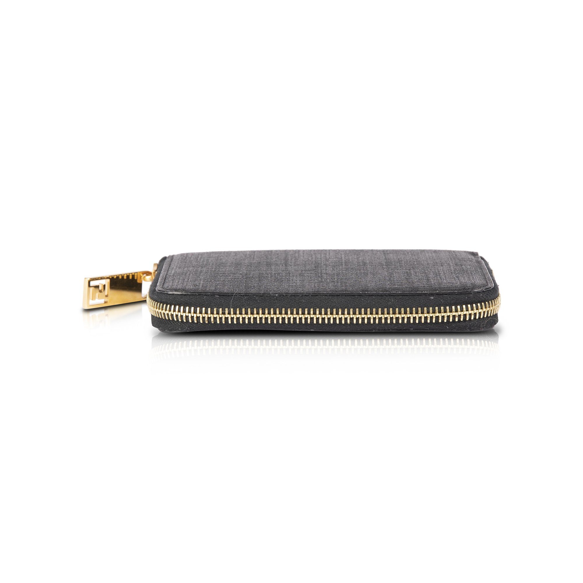 Fendi Zucchino Compact Zip Wallet