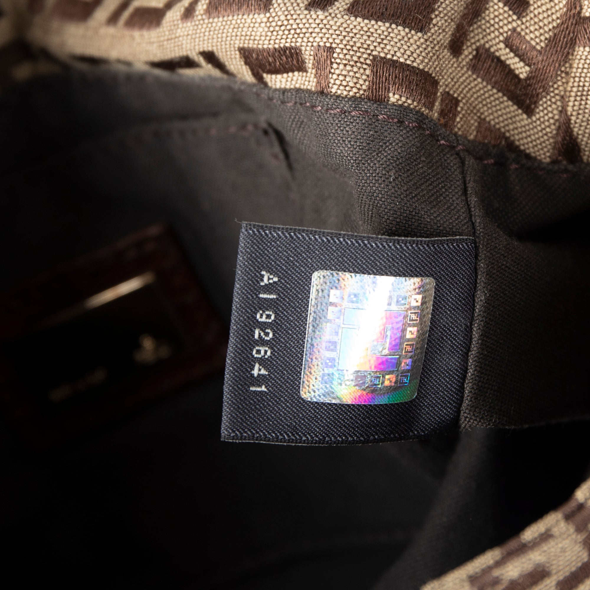 Fendi Zucchino Mini Mama Baguette Bag