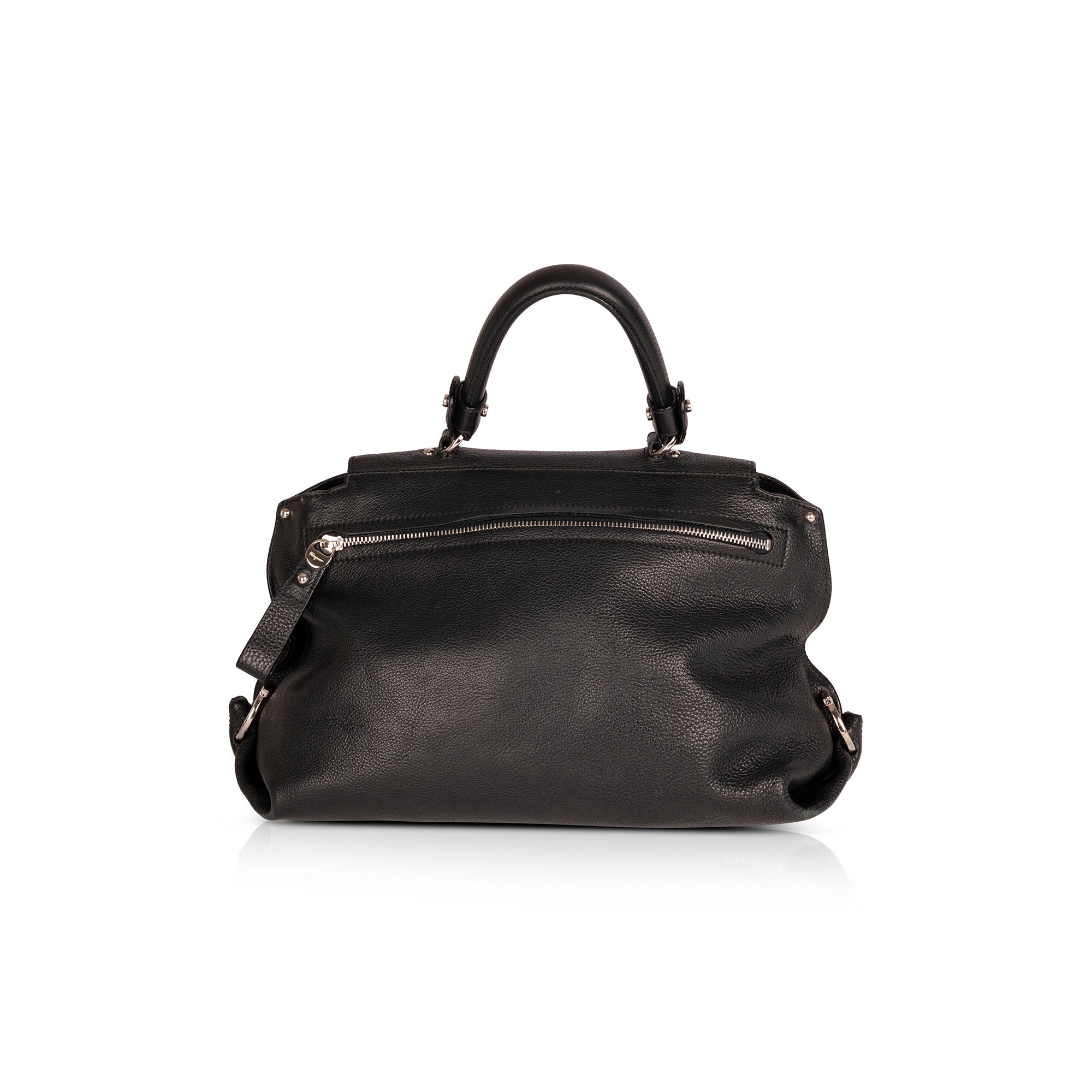 Ferragamo Gancini Leather Handle Bag