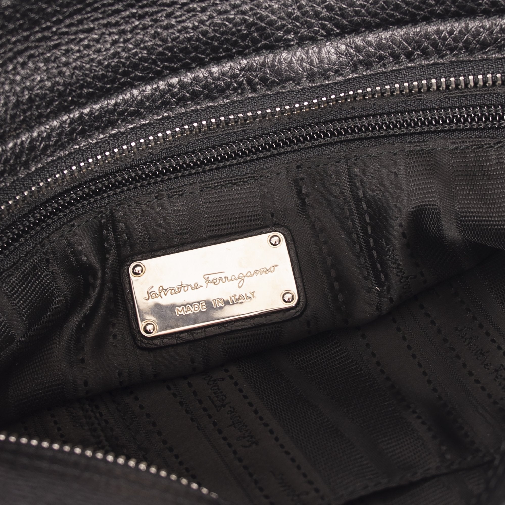 Ferragamo Gancini Leather Handle Bag