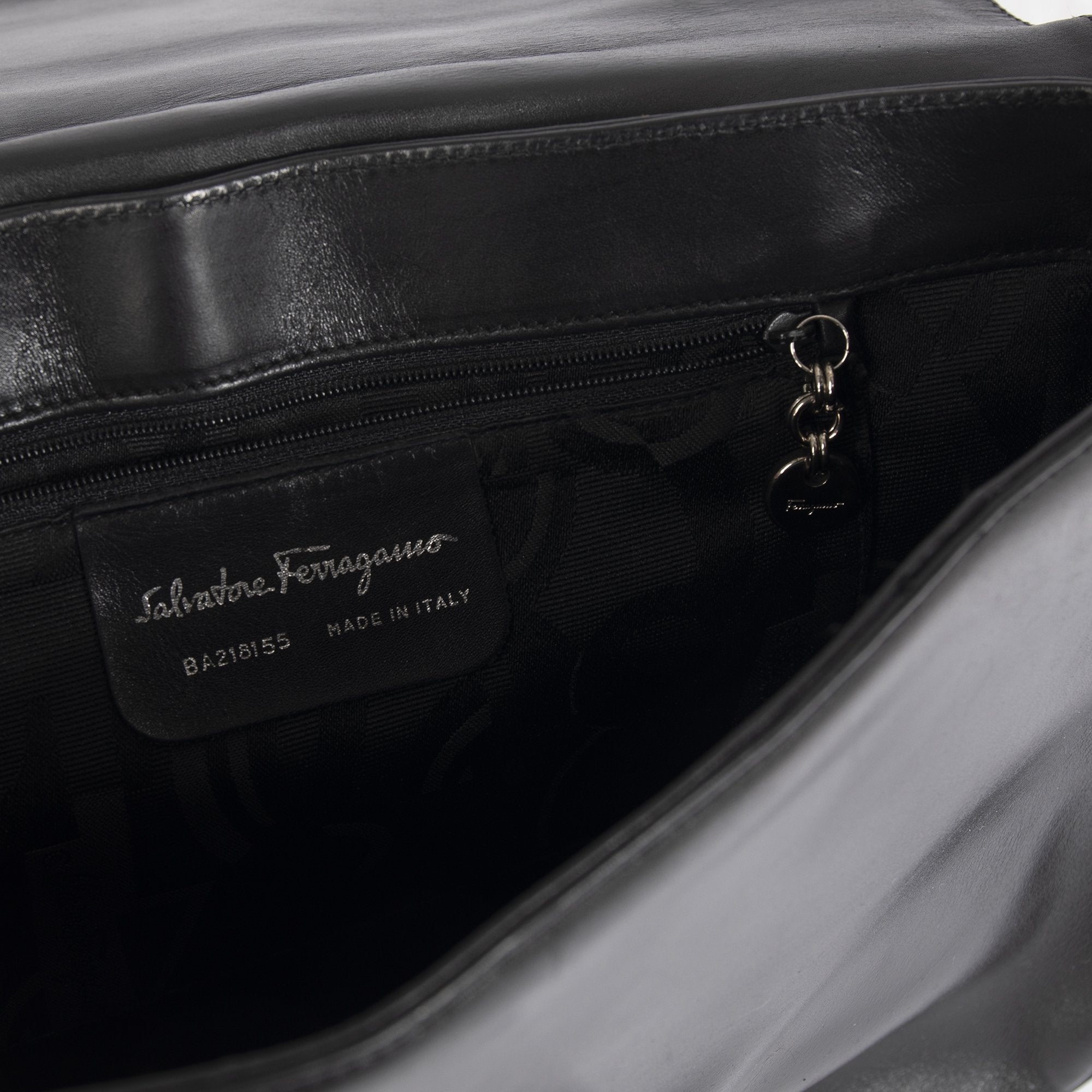 Ferragamo Gancini Leather Shoulder Bag