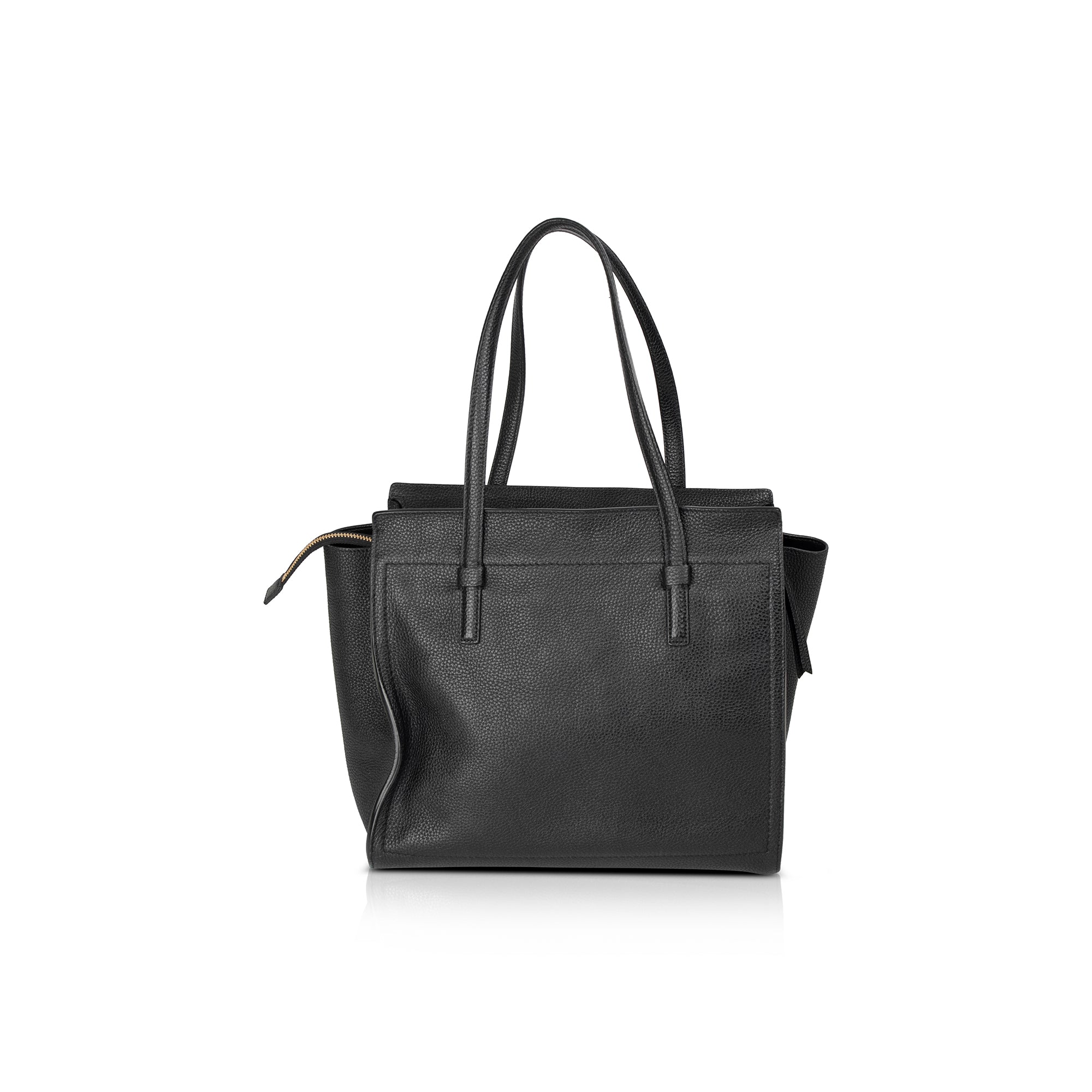 Ferragamo Medium Black Leather Amy Tote