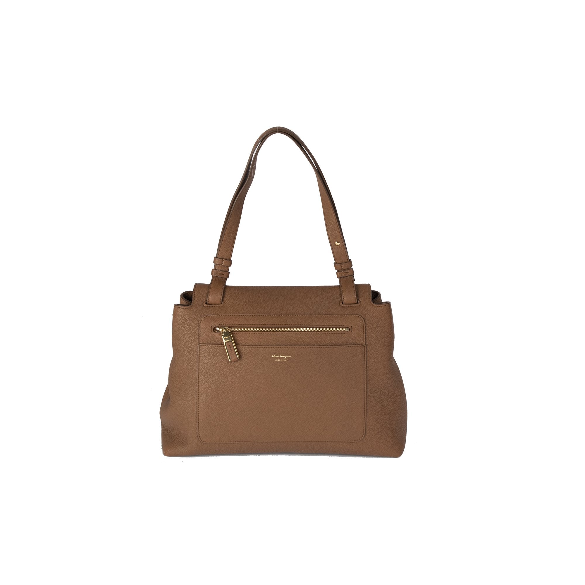 Ferragamo Pebbled Leather Ginger Bag