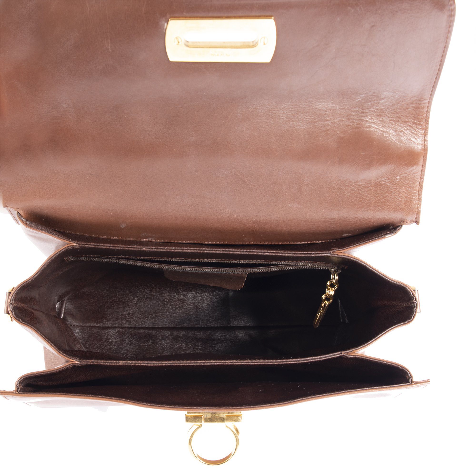 Ferragamo Vintage Leather Top Handle Satchel