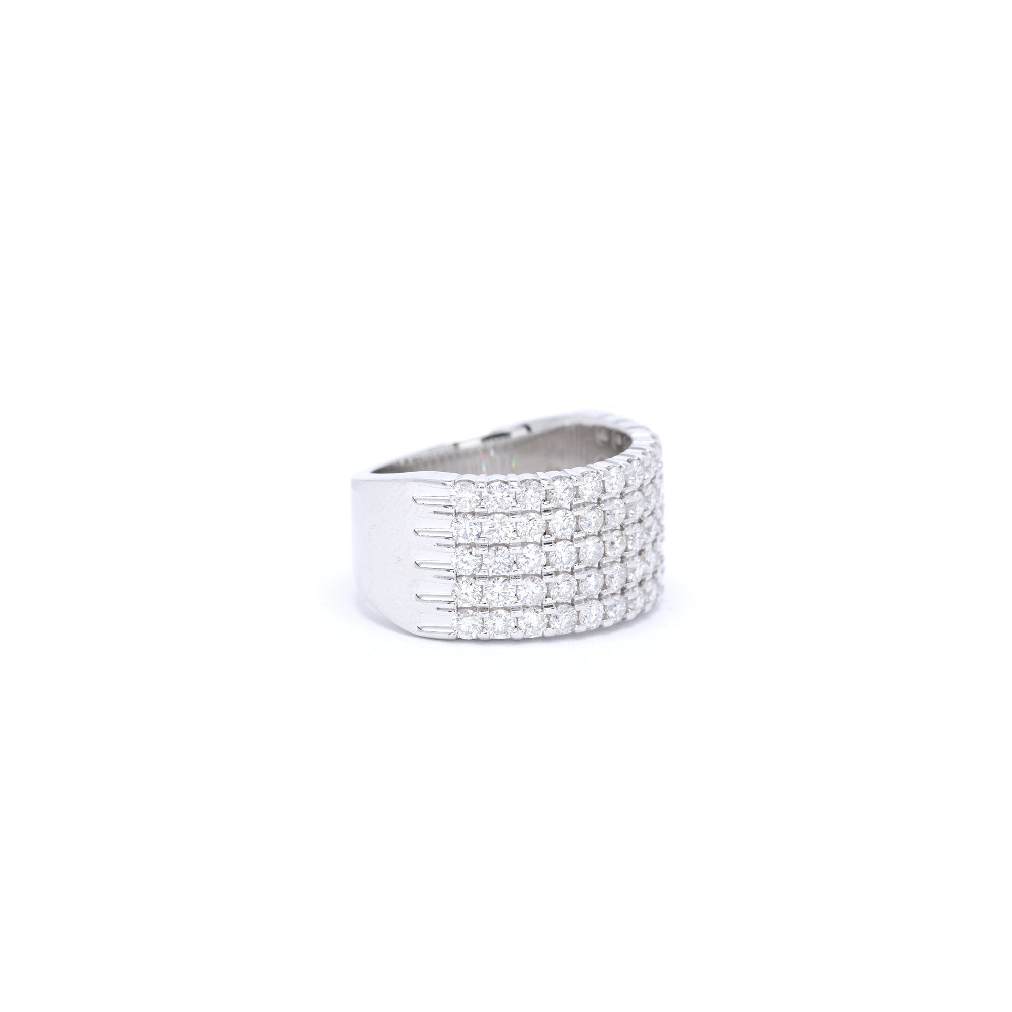 Five Row Diamond Band Ring