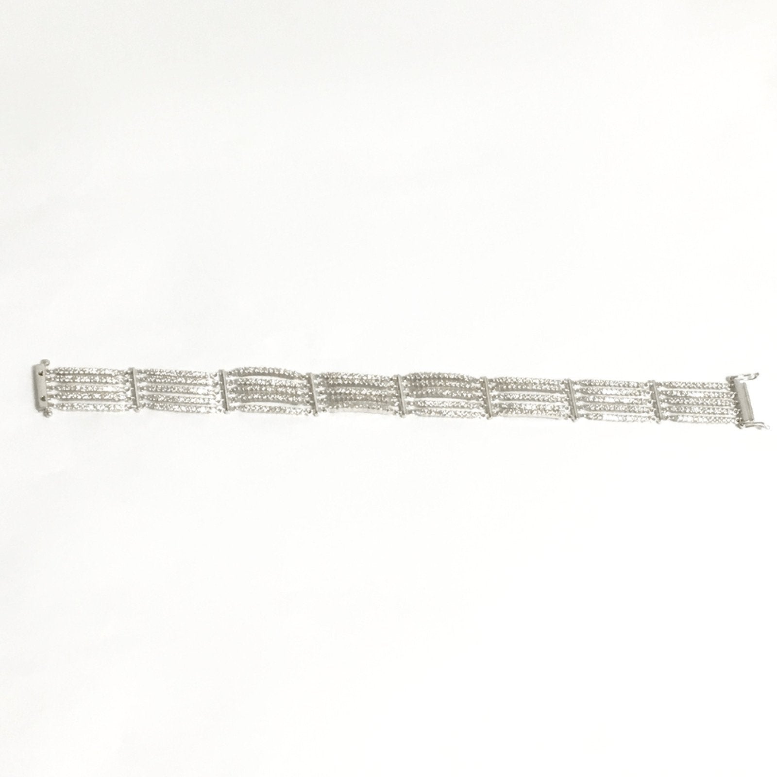 Five Row Diamond Link Bracelet