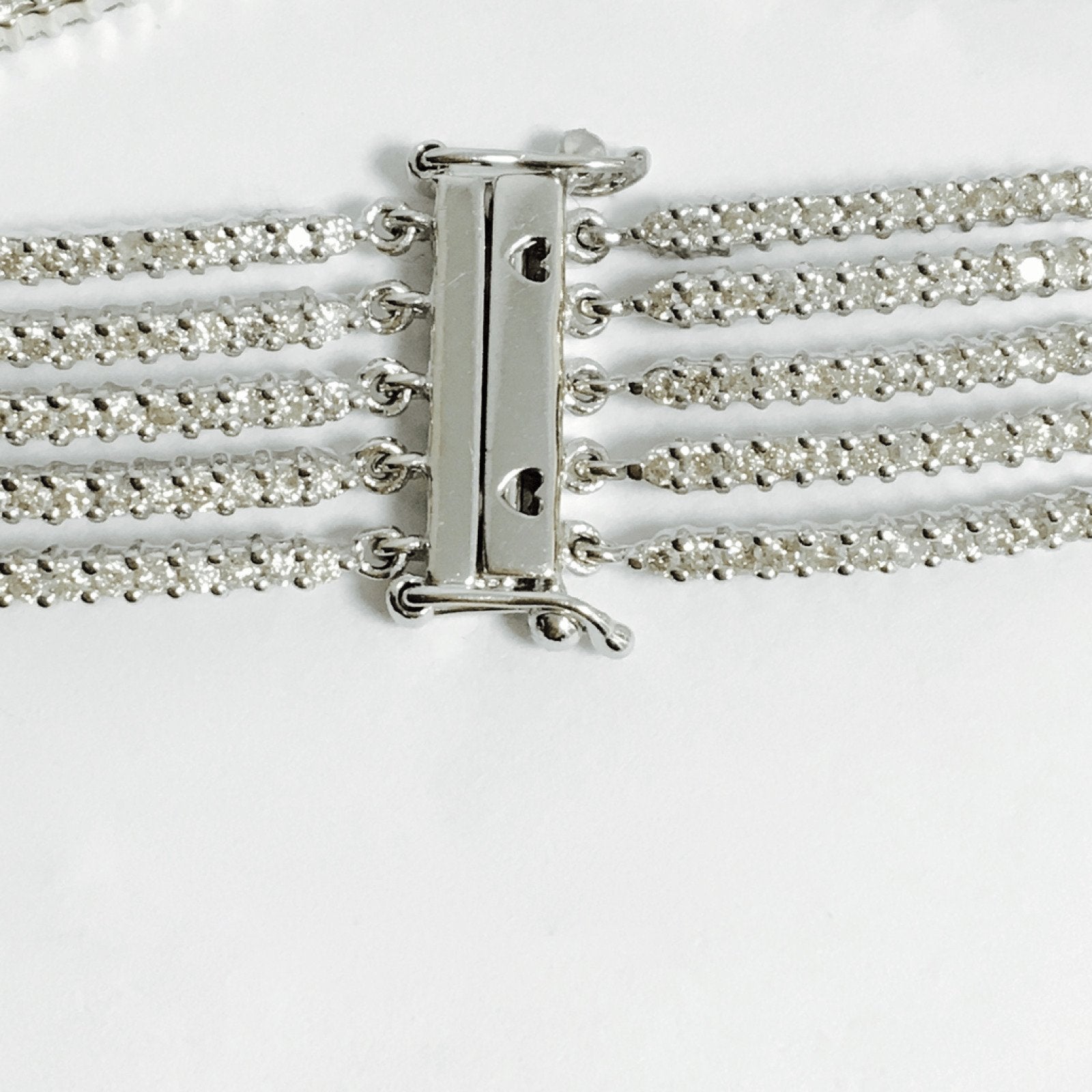 Five Row Diamond Link Bracelet