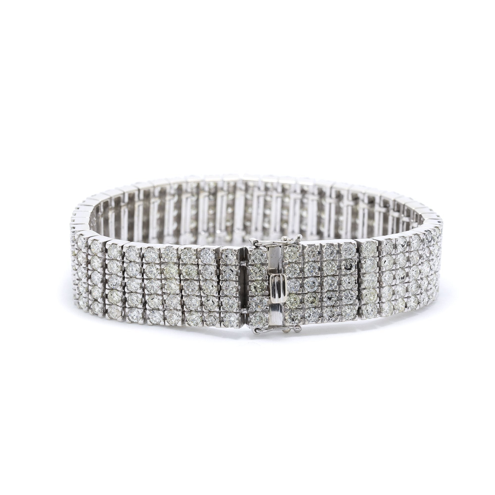 Five-Row Diamond Tennis Bracelet