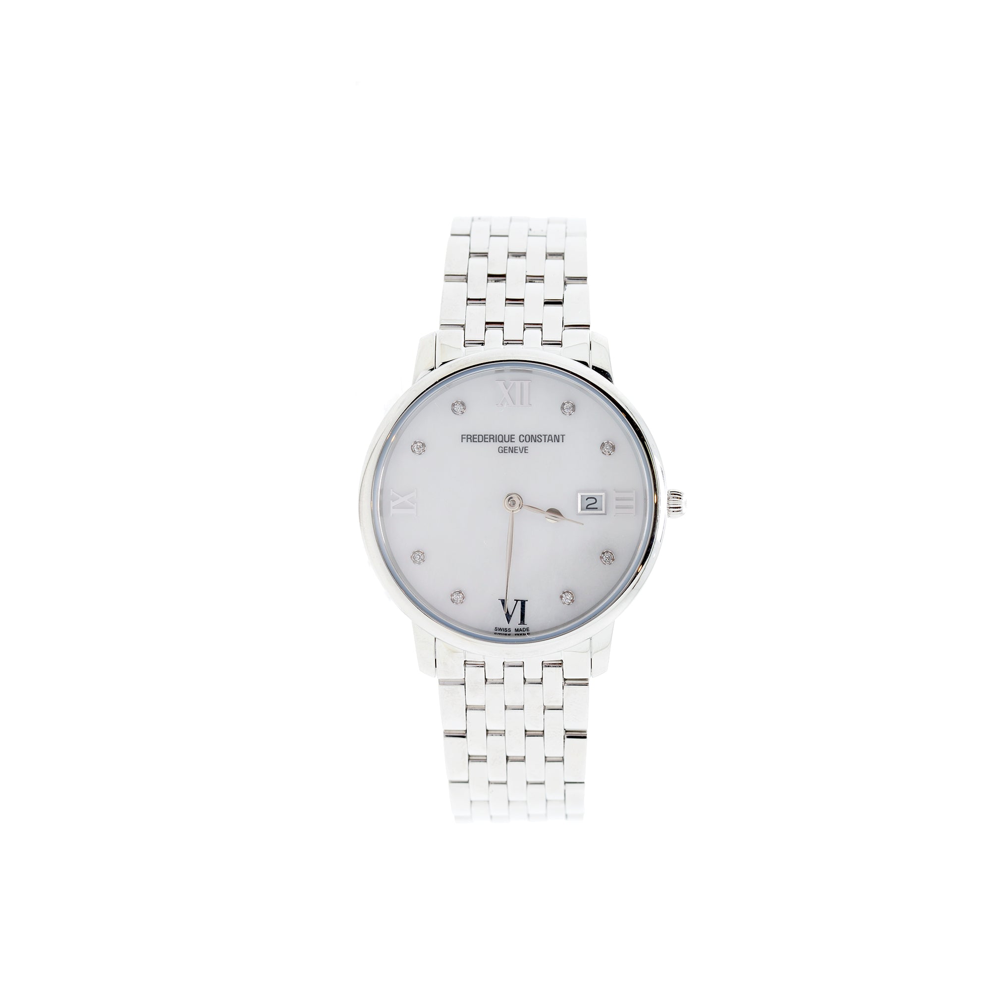 Frederique Constant Classic Slimline Diamond Watch w/ Box