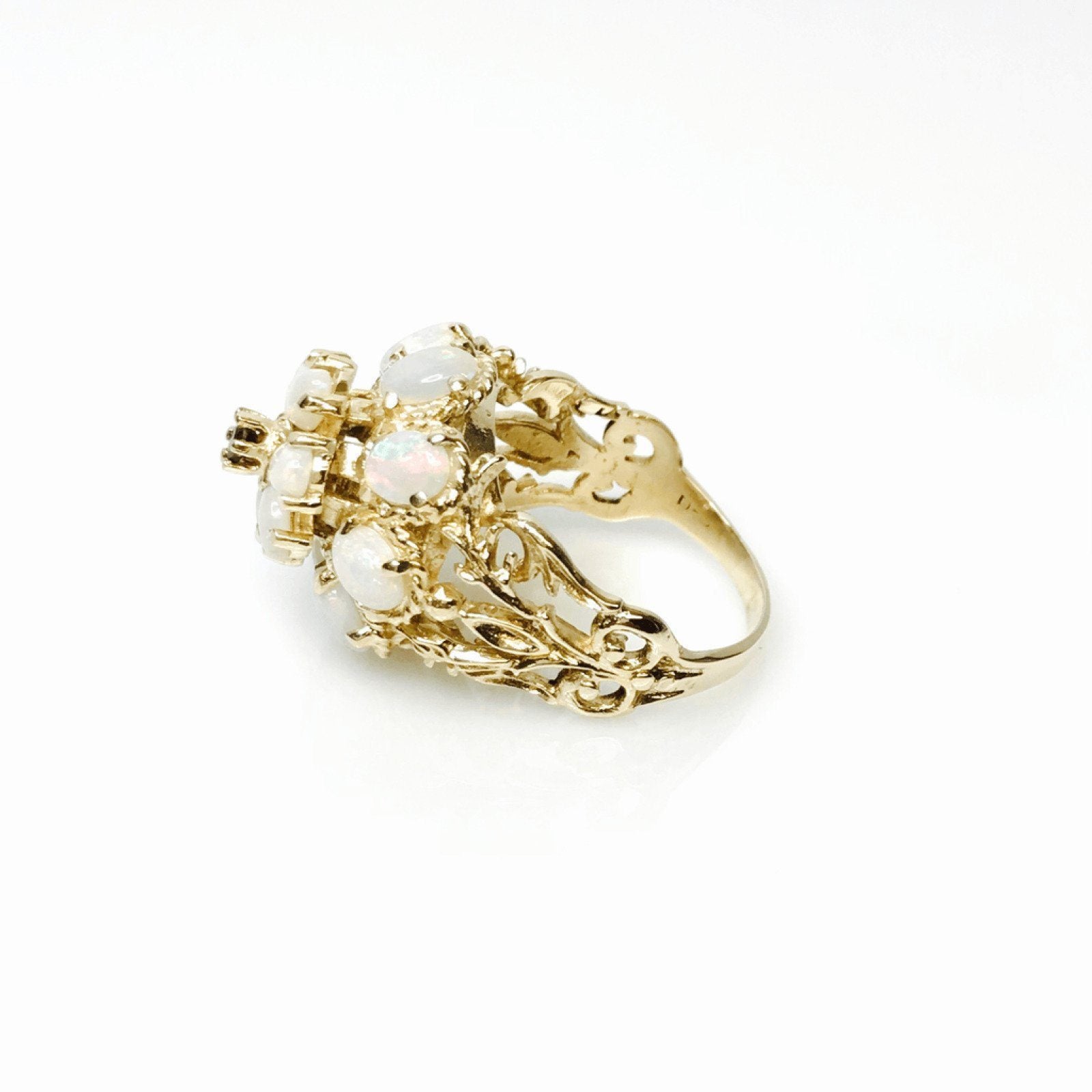 Garnet and Opal Cocktail Ring