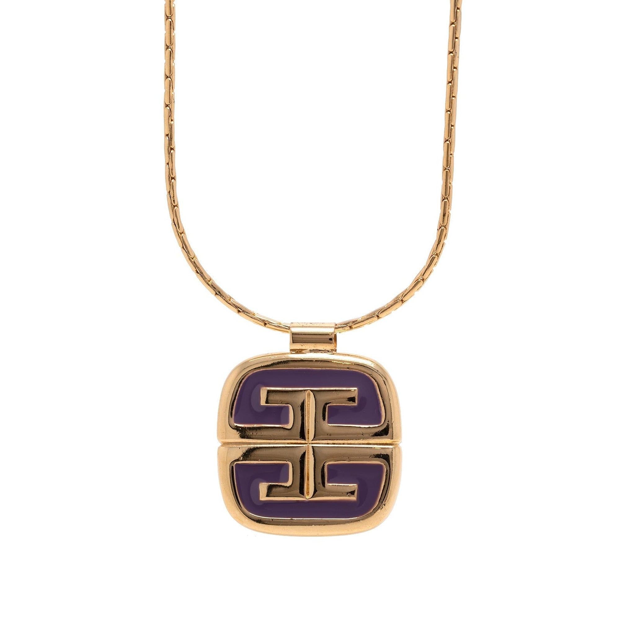 Givenchy Vintage Enamel Pendant Necklace