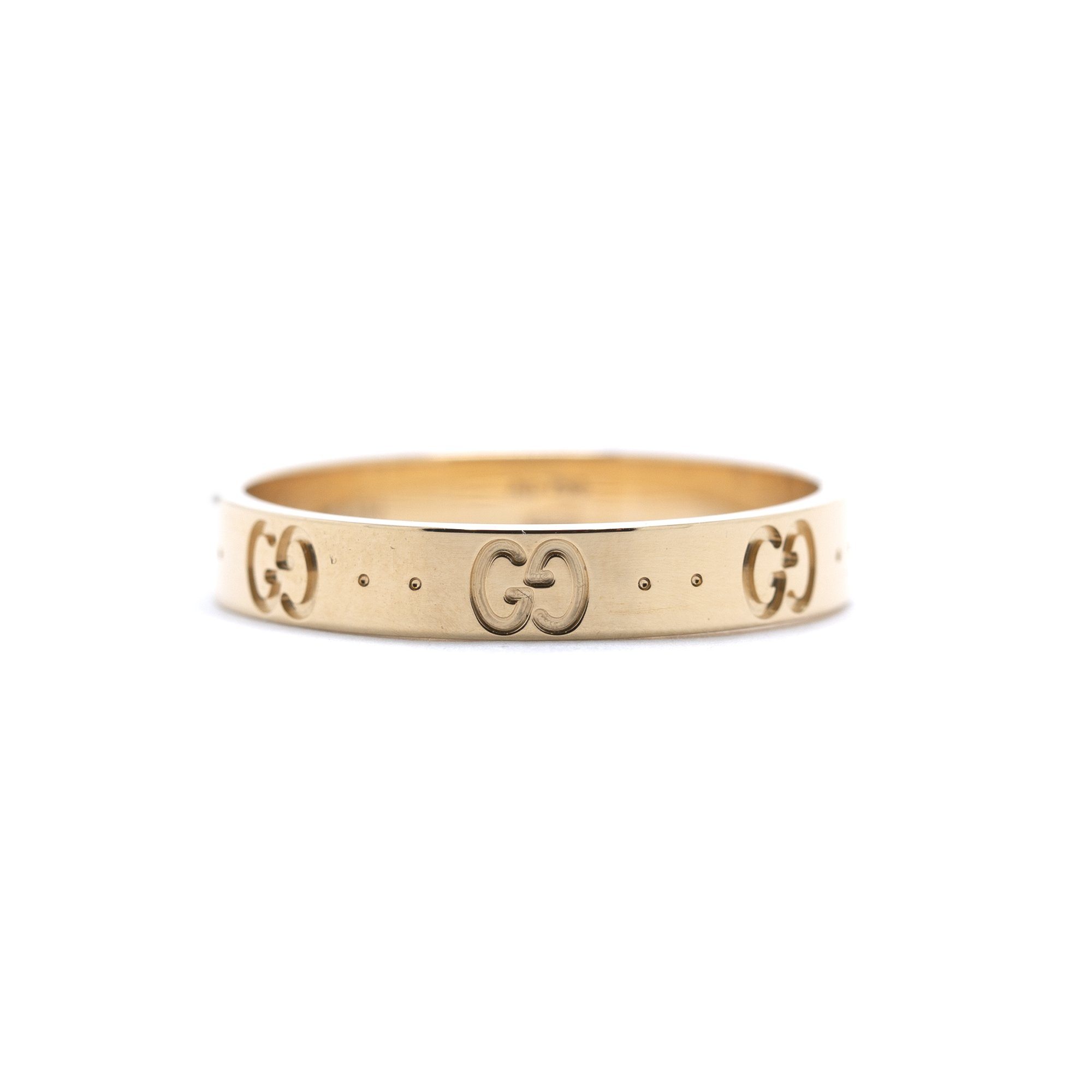 Gucci 18k Yellow Gold Icon Thin Band Ring