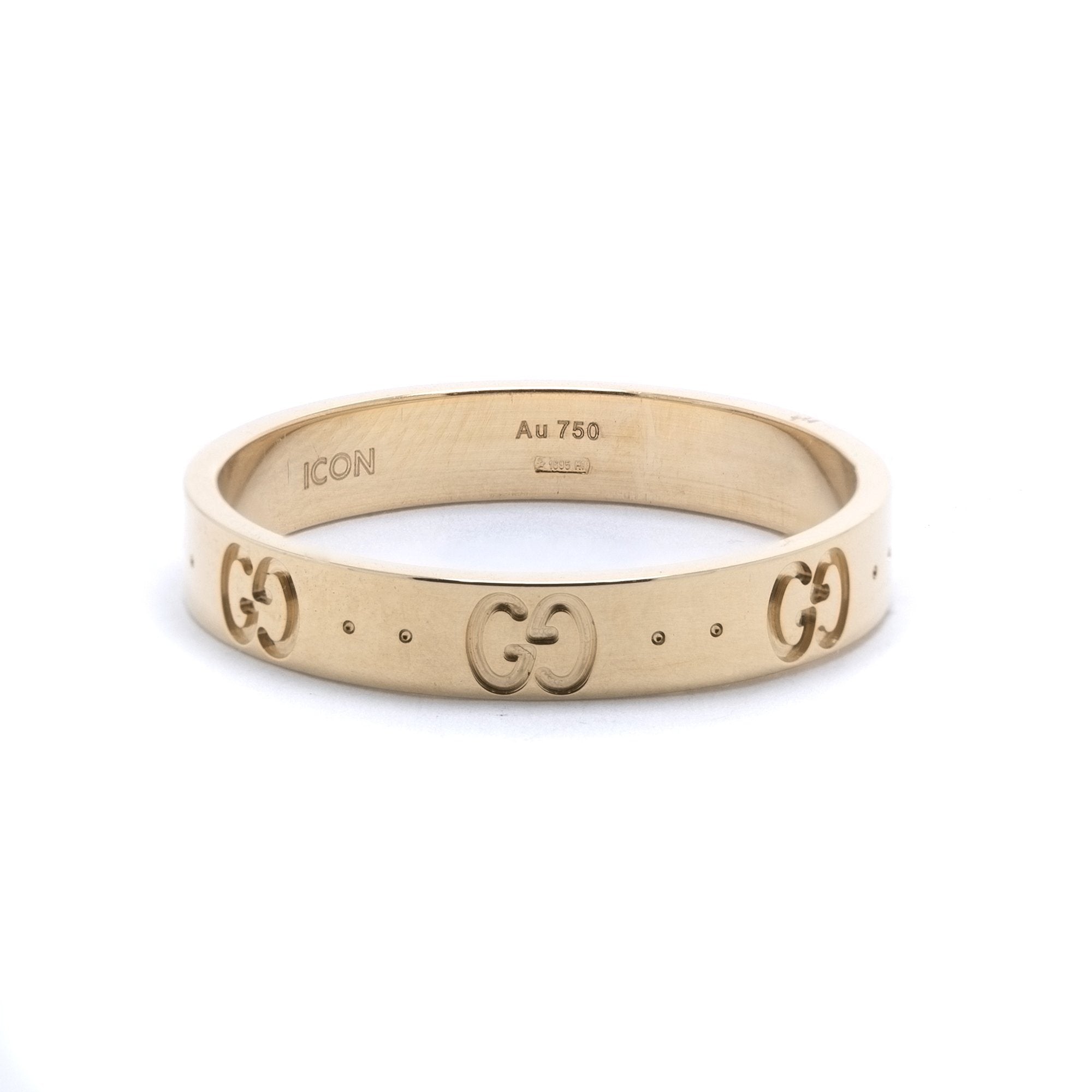 Gucci 18k Yellow Gold Icon Thin Band Ring