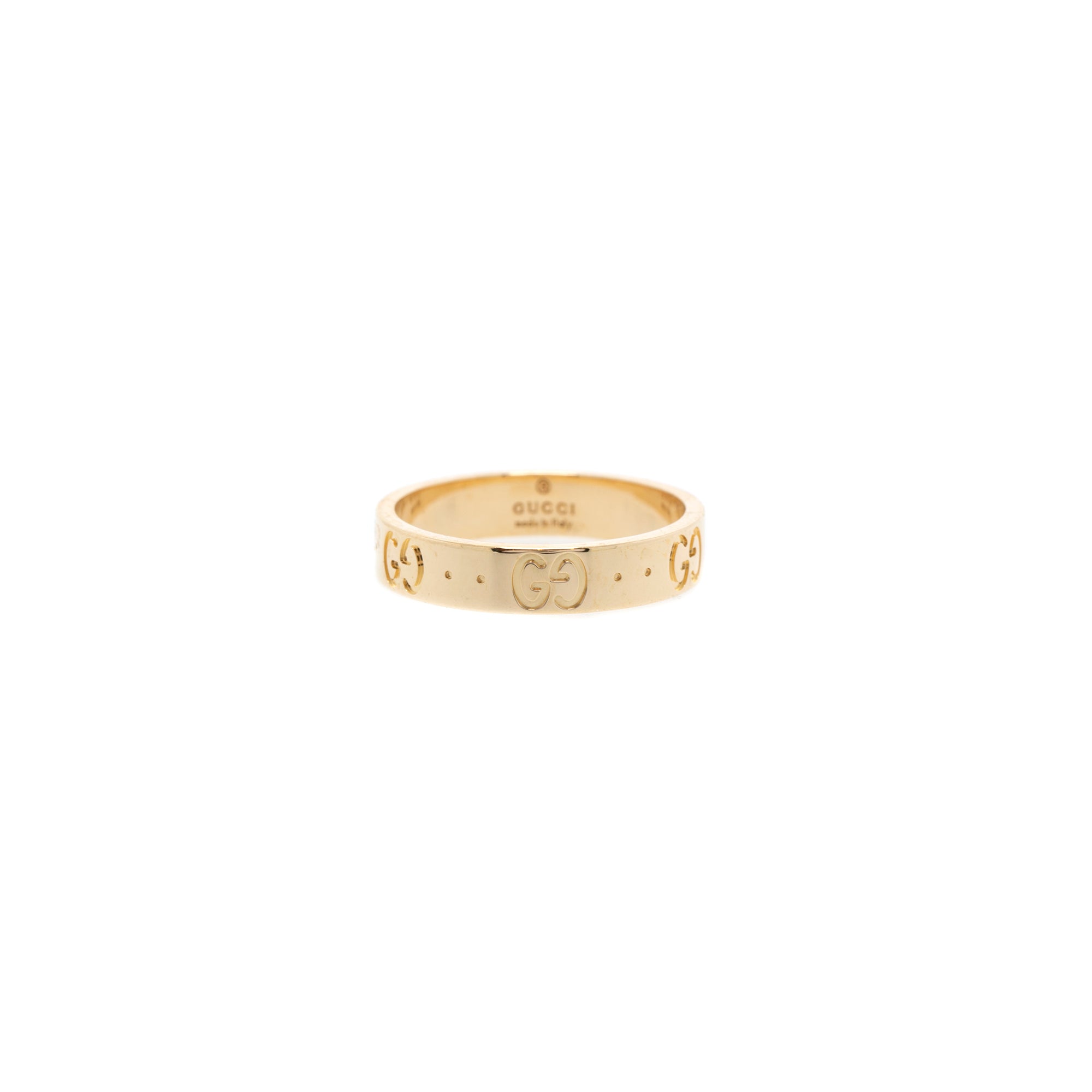 Gucci 18k Yellow Gold Icon Thin Band Ring