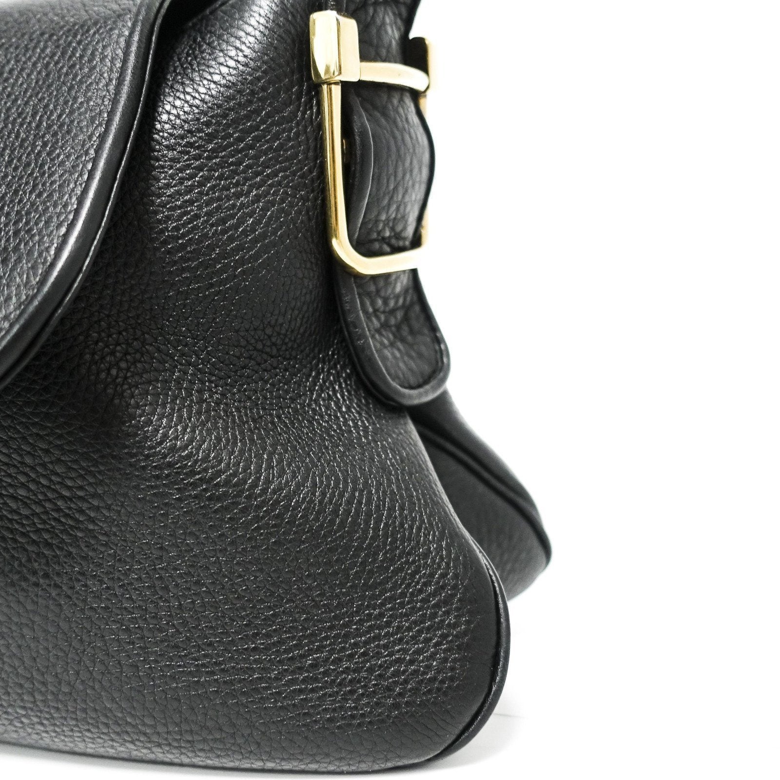 Gucci 1973 Black Leather Shoulder Bag