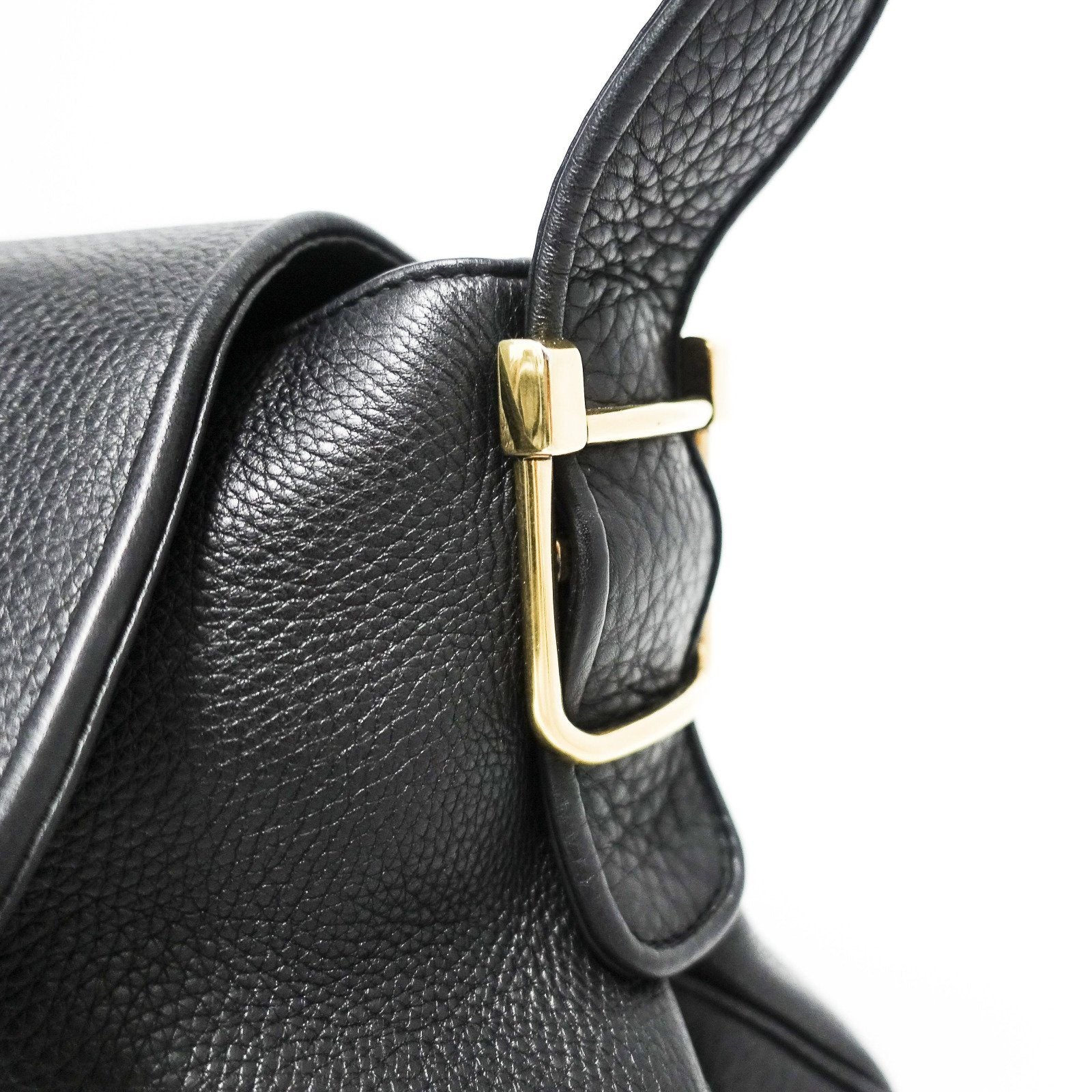 Gucci 1973 Black Leather Shoulder Bag