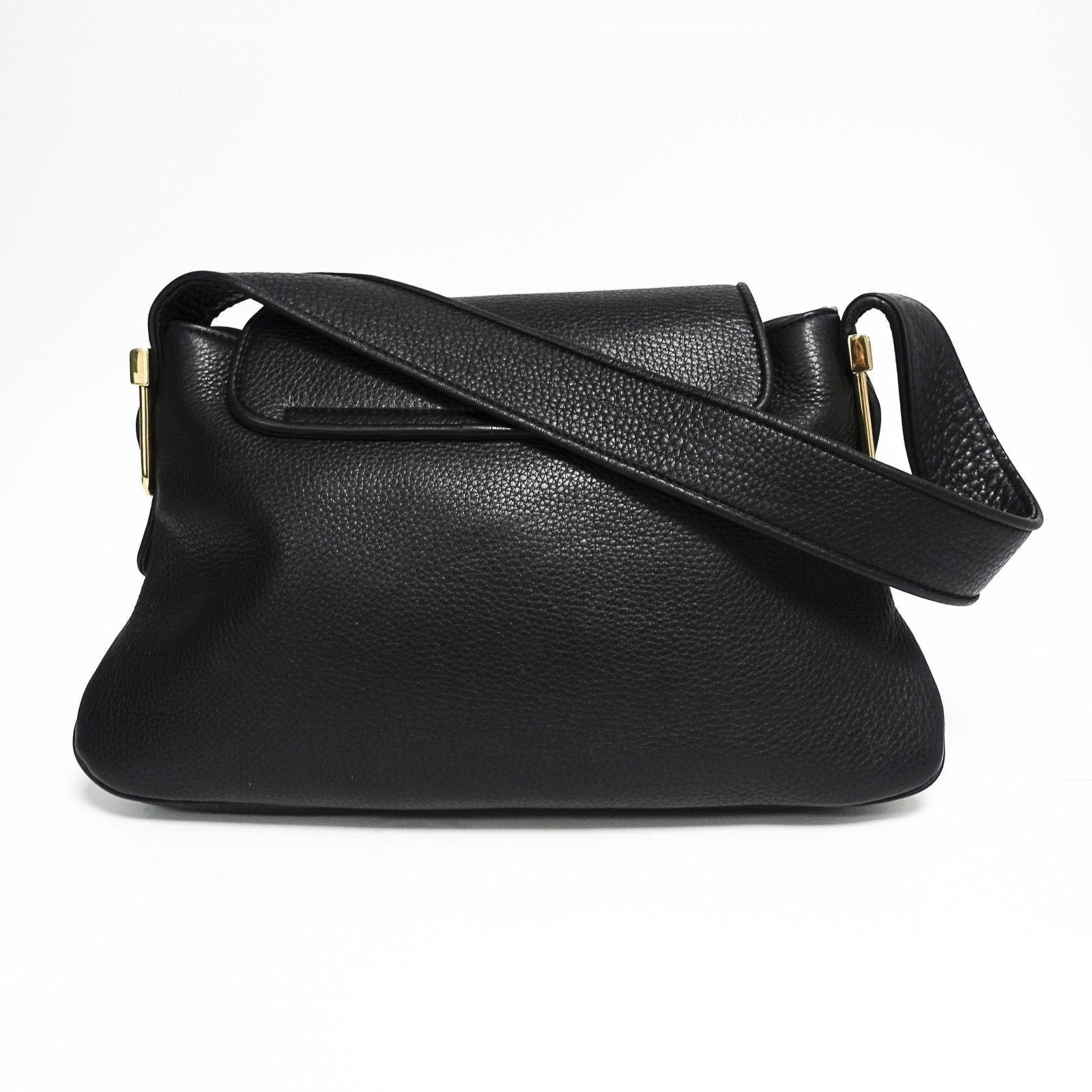 Gucci 1973 Black Leather Shoulder Bag