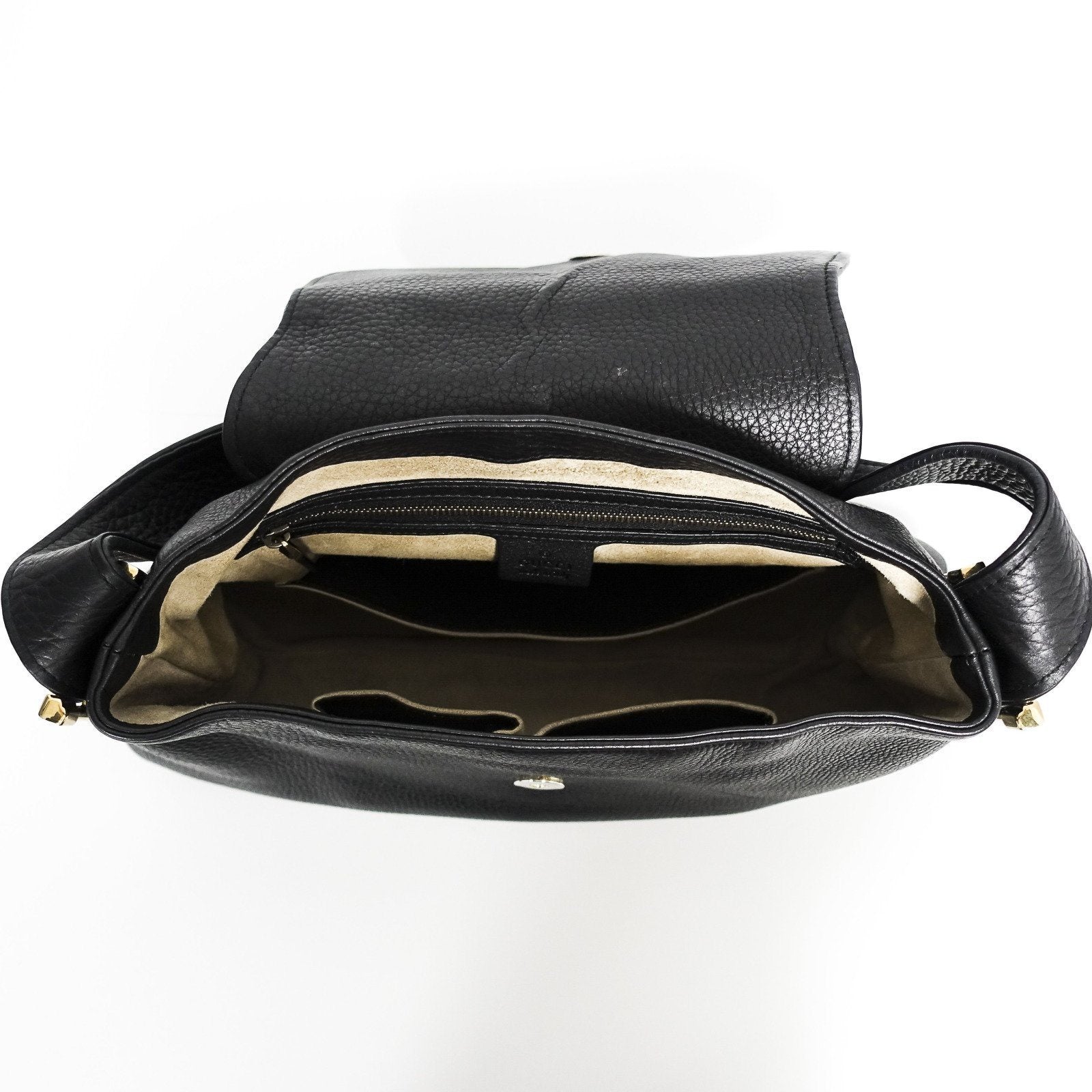 Gucci 1973 Black Leather Shoulder Bag