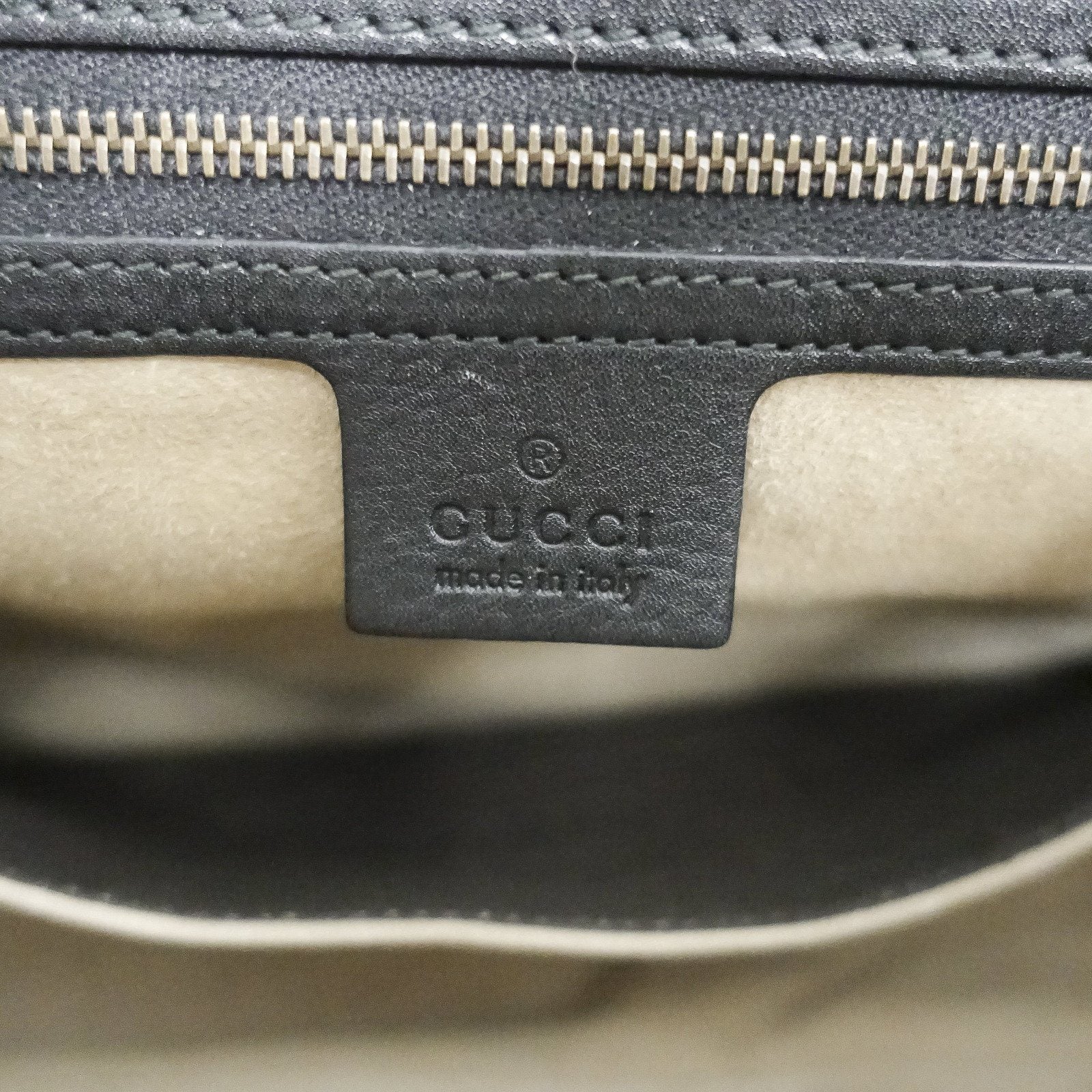 Gucci 1973 Black Leather Shoulder Bag