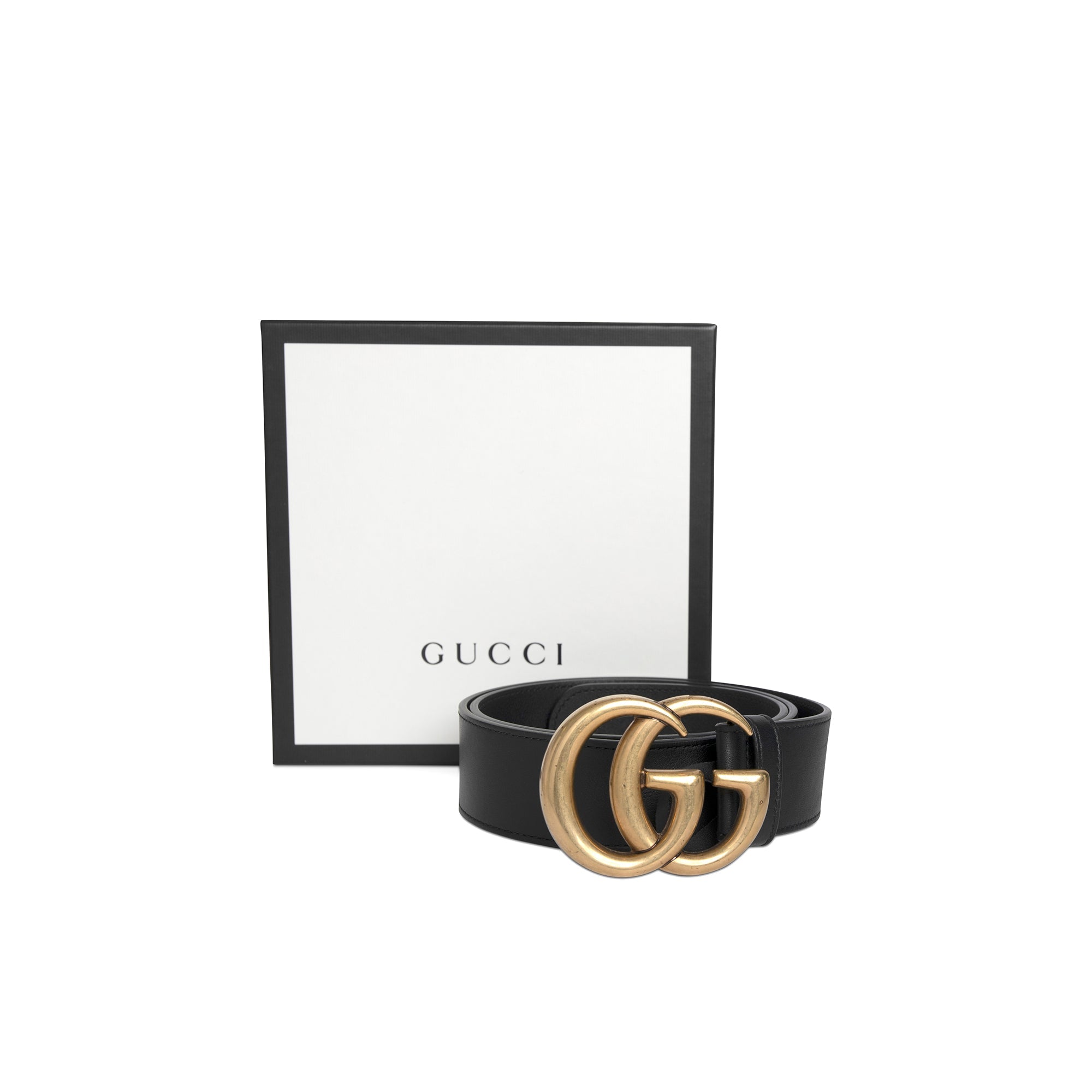Gucci 2015 Re-Edition Wide Leather Belt w/ Box